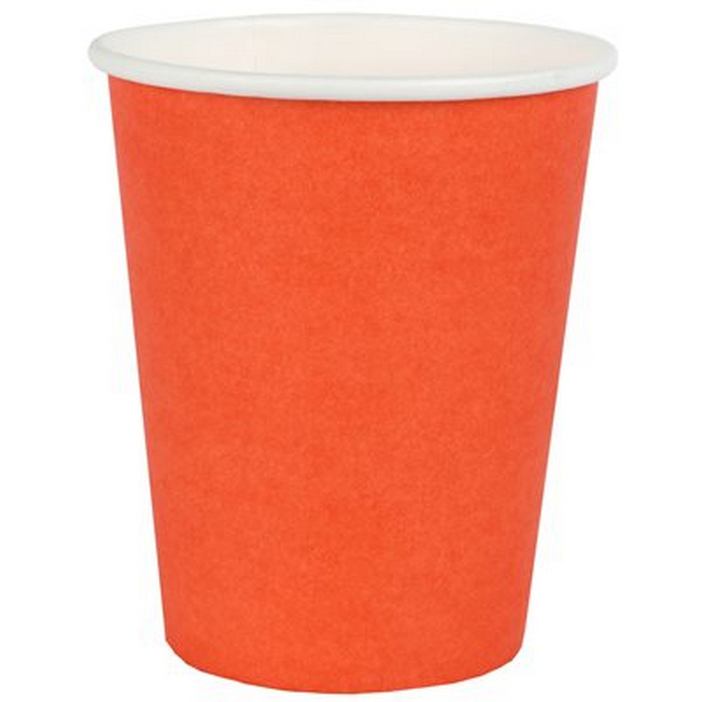 Rainbow Collection 10 Orange Paper Cups 8.5oz