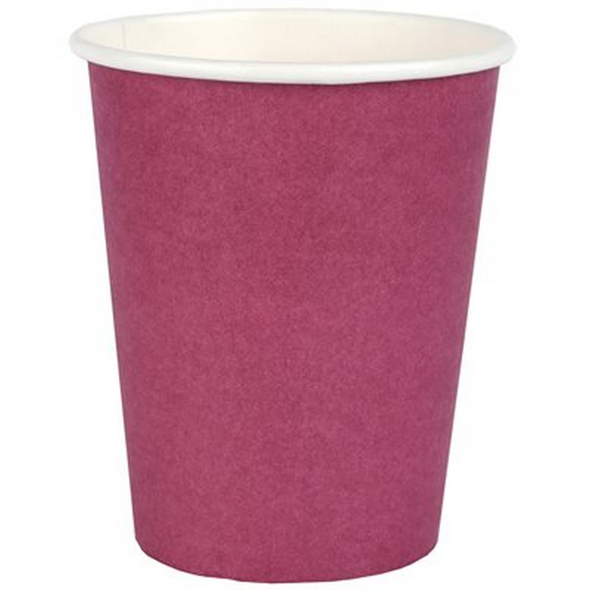 Rainbow Collection 10 Hot Pink Paper Cups 8.5oz