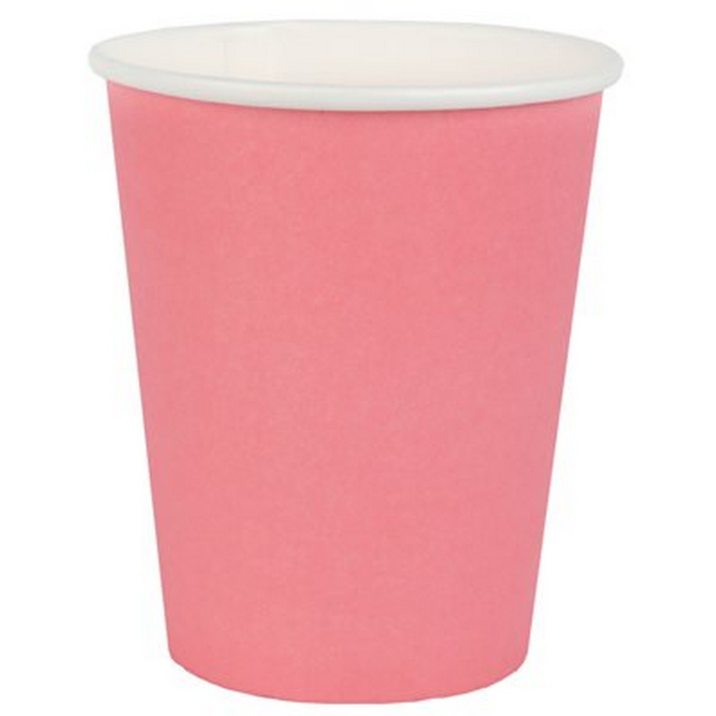 Rainbow Collection 10 Dark Pink Paper Cups 8.5oz