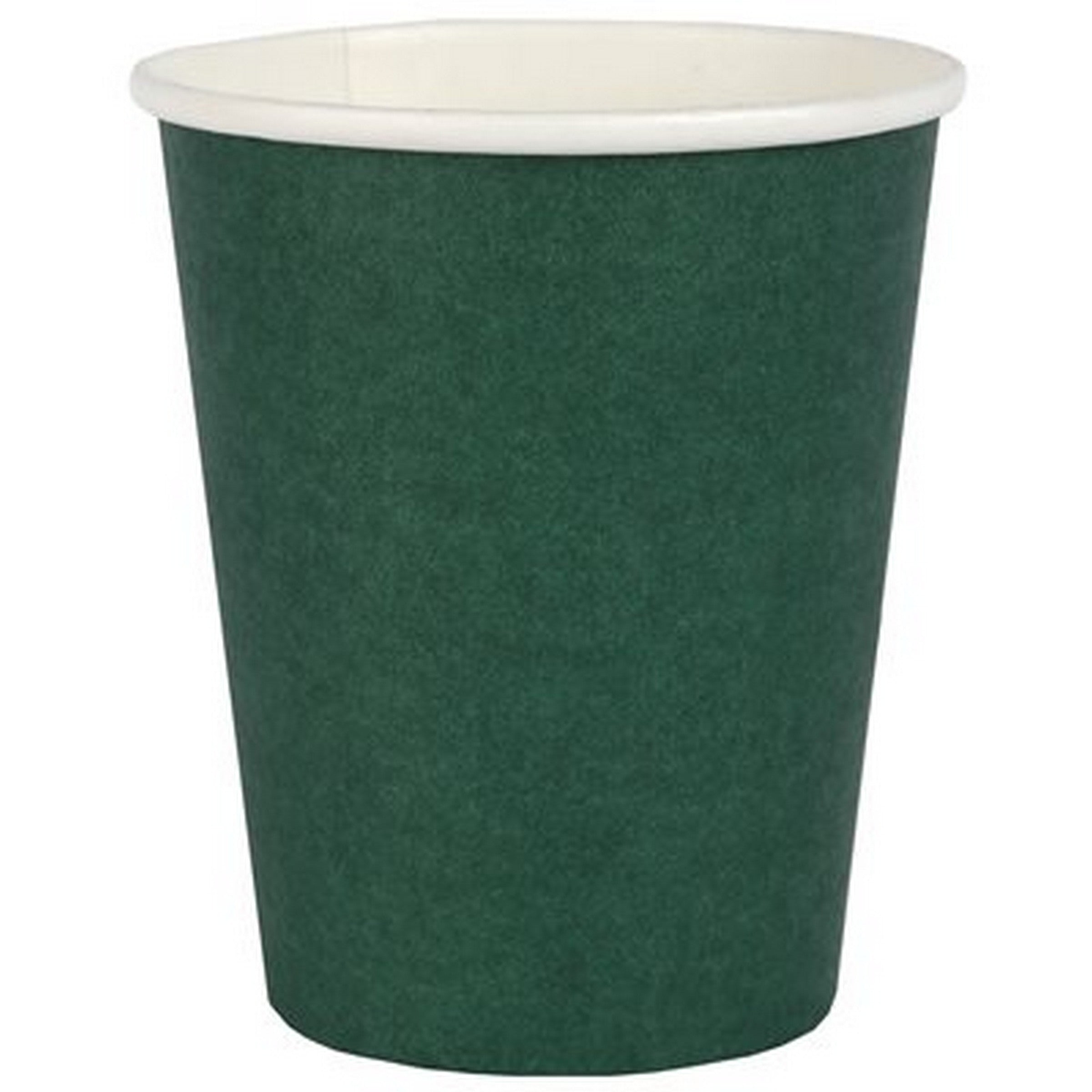 Rainbow Collection 10 Dark Green Paper Cups 8.5oz