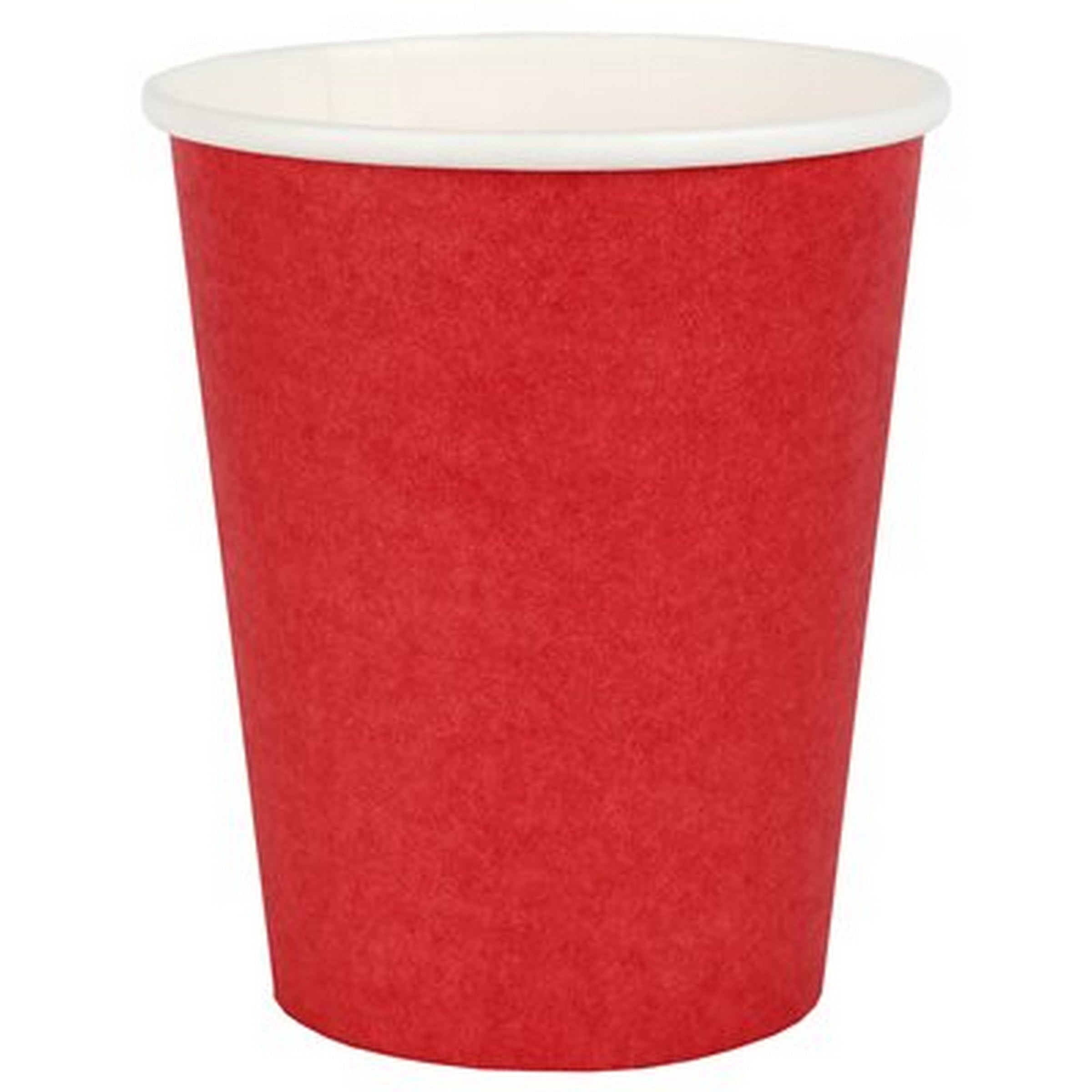 Rainbow Collection 10 Red Paper Cups 8.5oz