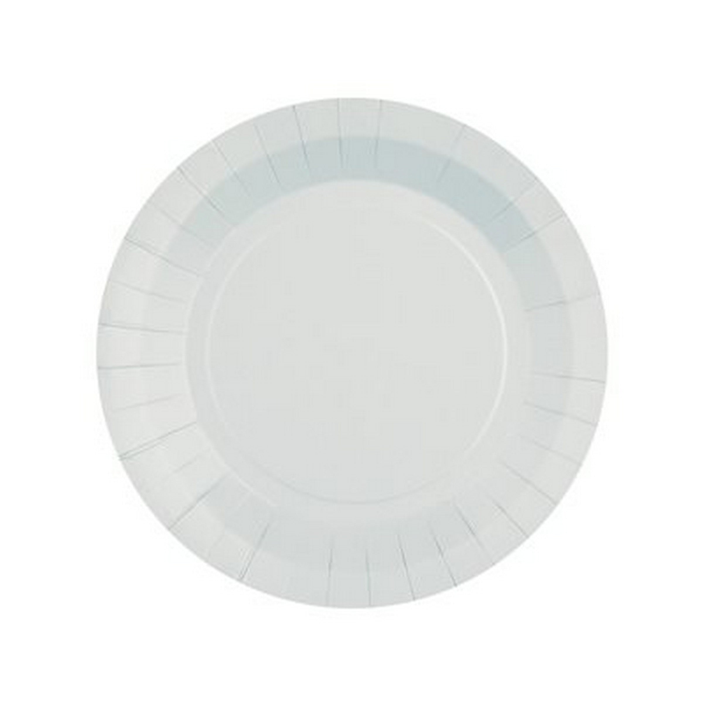 Rainbow Collection 10 Round Light Grey Plates - Natural Fibers - Biodegradable 7in