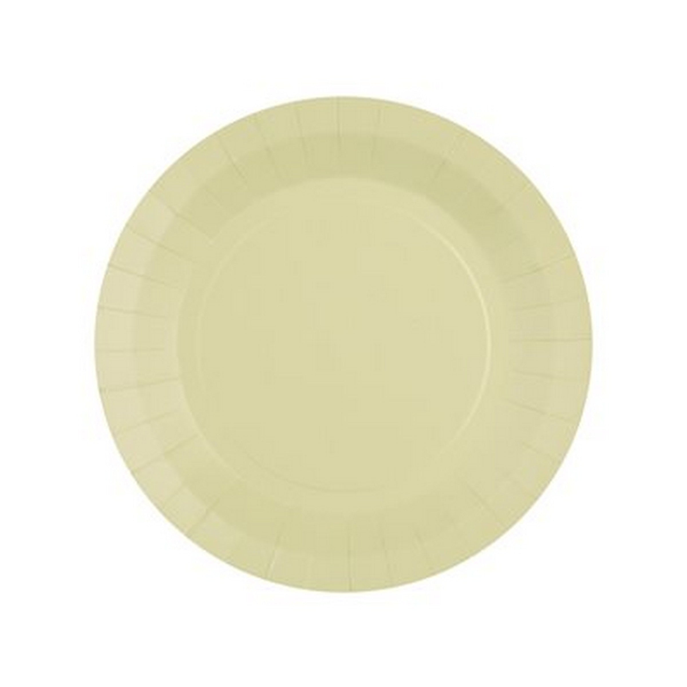 Rainbow Collection 10 Round Champagne Plates - Natural Fibers - Biodegradable 7in