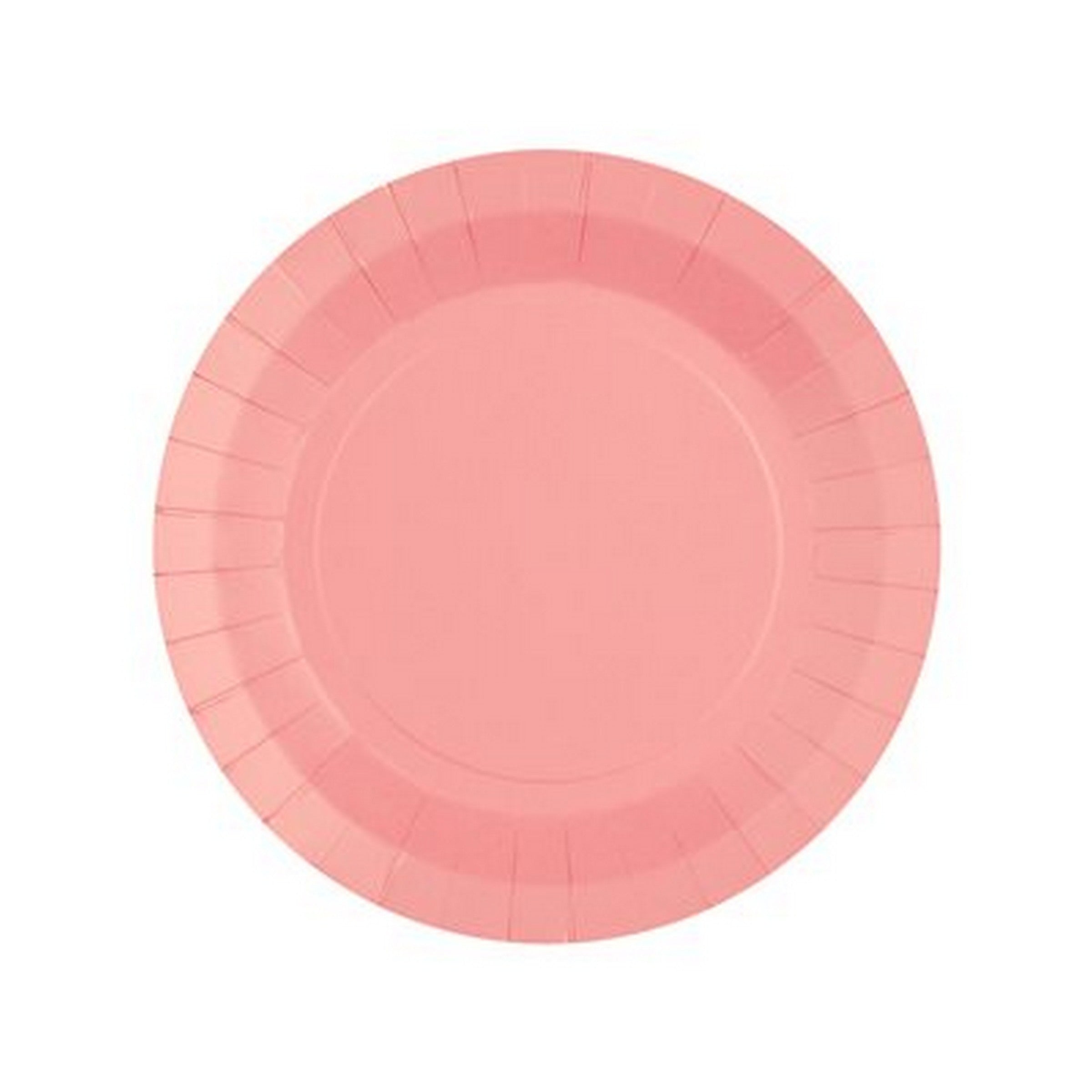 Rainbow Collection 10 Round Dark Pink Plates - Natural Fibers - Biodegradable 7in