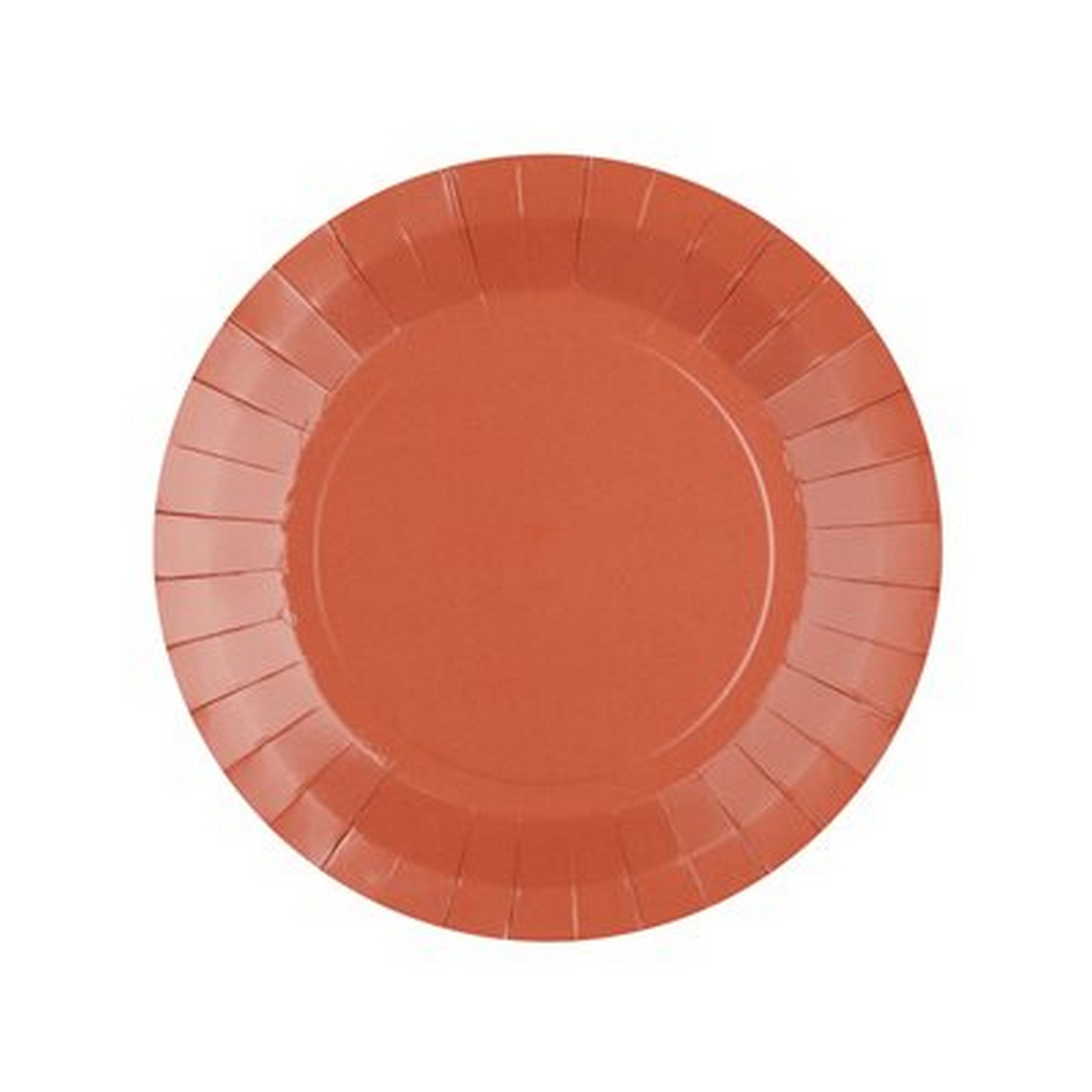 Rainbow Collection 10 Round Terracotta Plates - Natural Fibers - Biodegradable 7in
