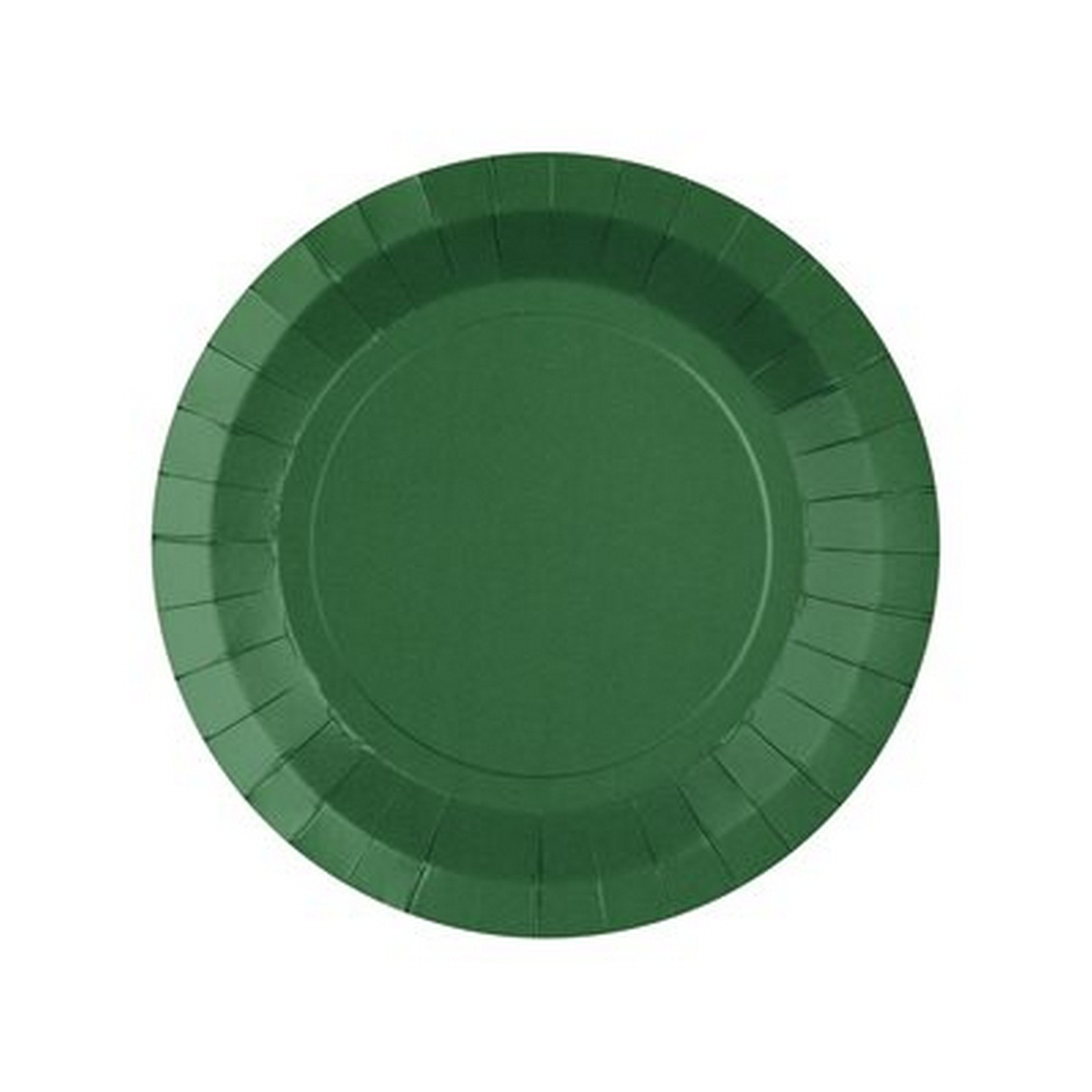 Rainbow Collection 10 Round Dark Green Plates - Natural Fibers - Biodegradable 7in