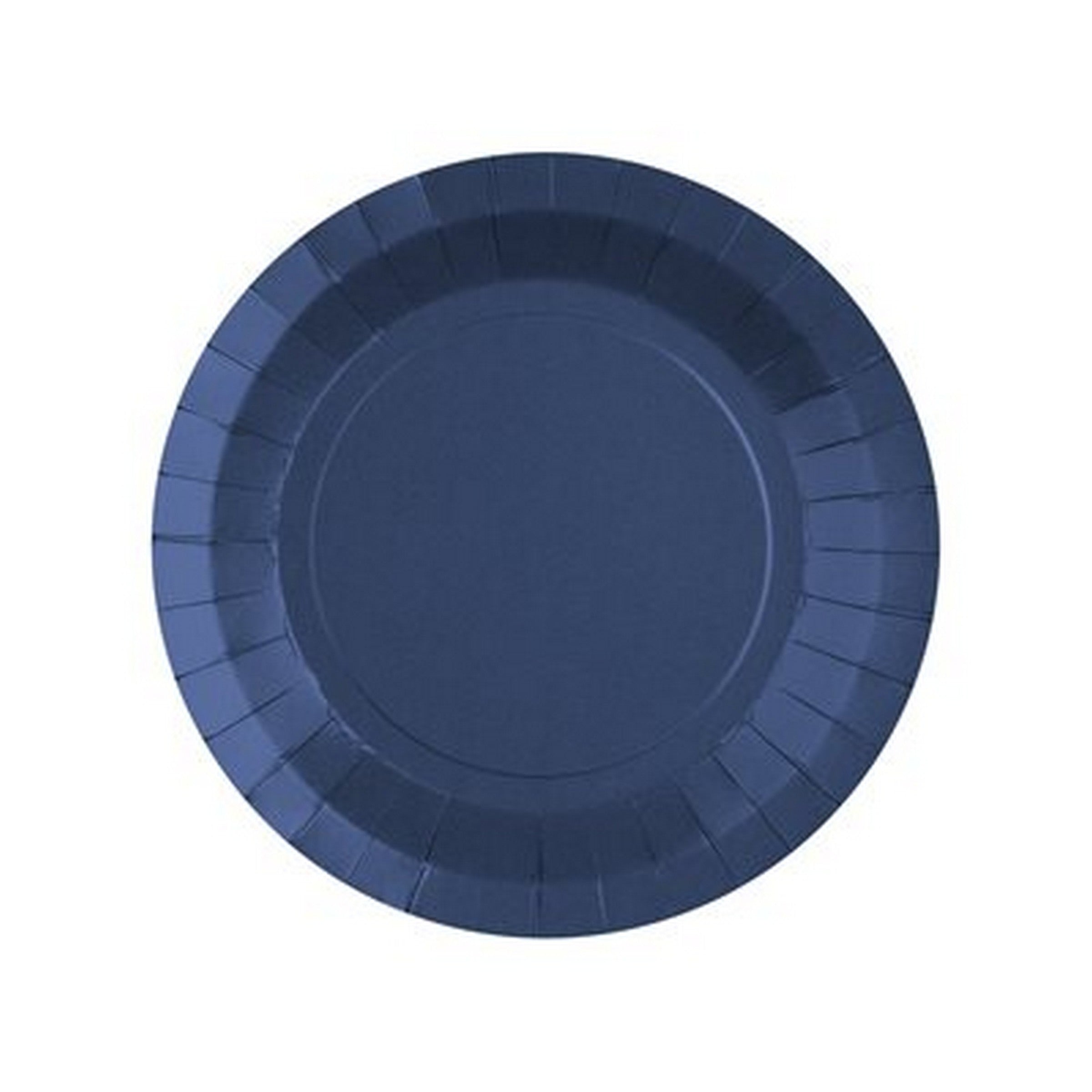 Rainbow Collection 10 Round Royal Blue Plates - Natural Fibers - Biodegradable 7in