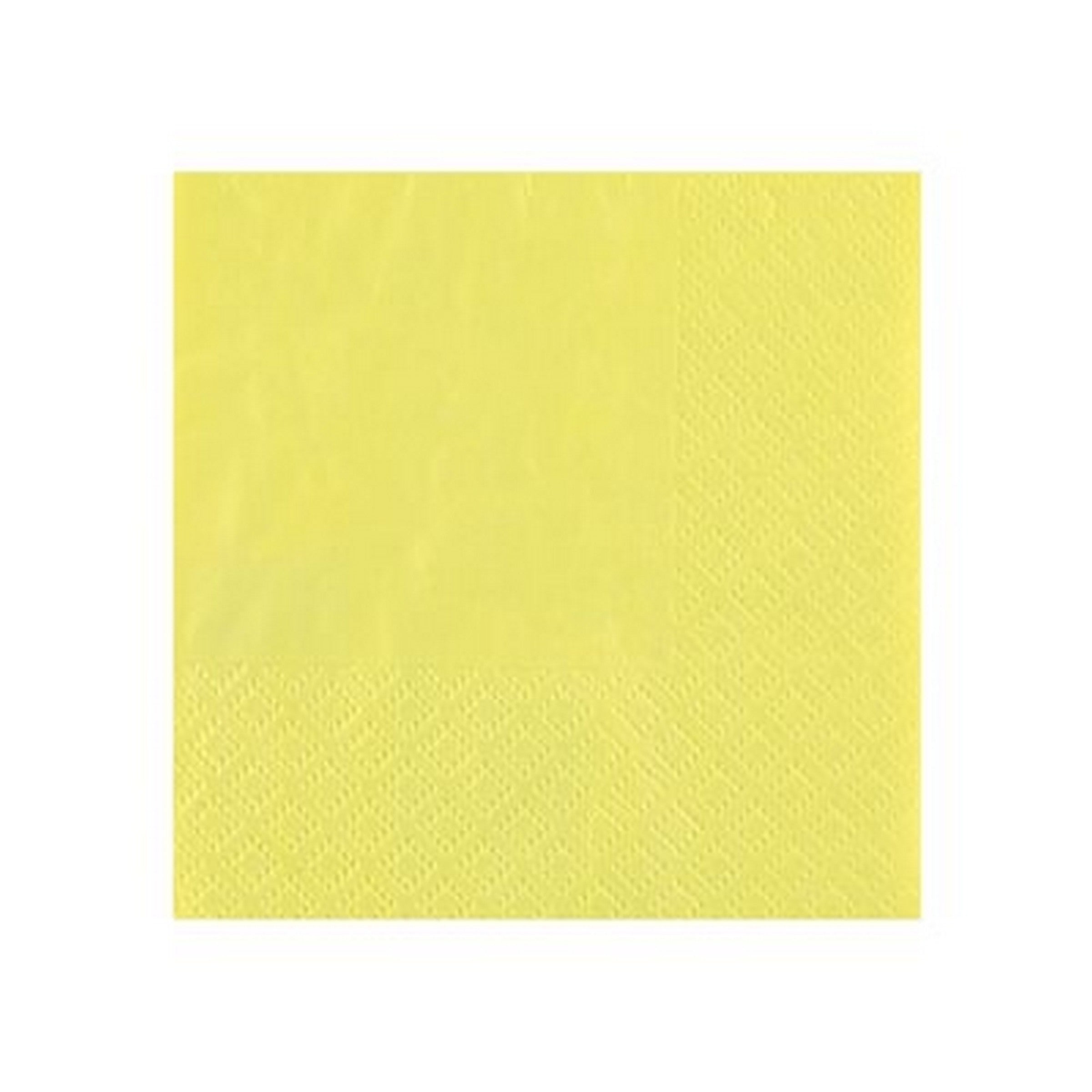 Rainbow Collection 25 Yellow Cocktail Napkins - 3 Ply 8.3x7.9in