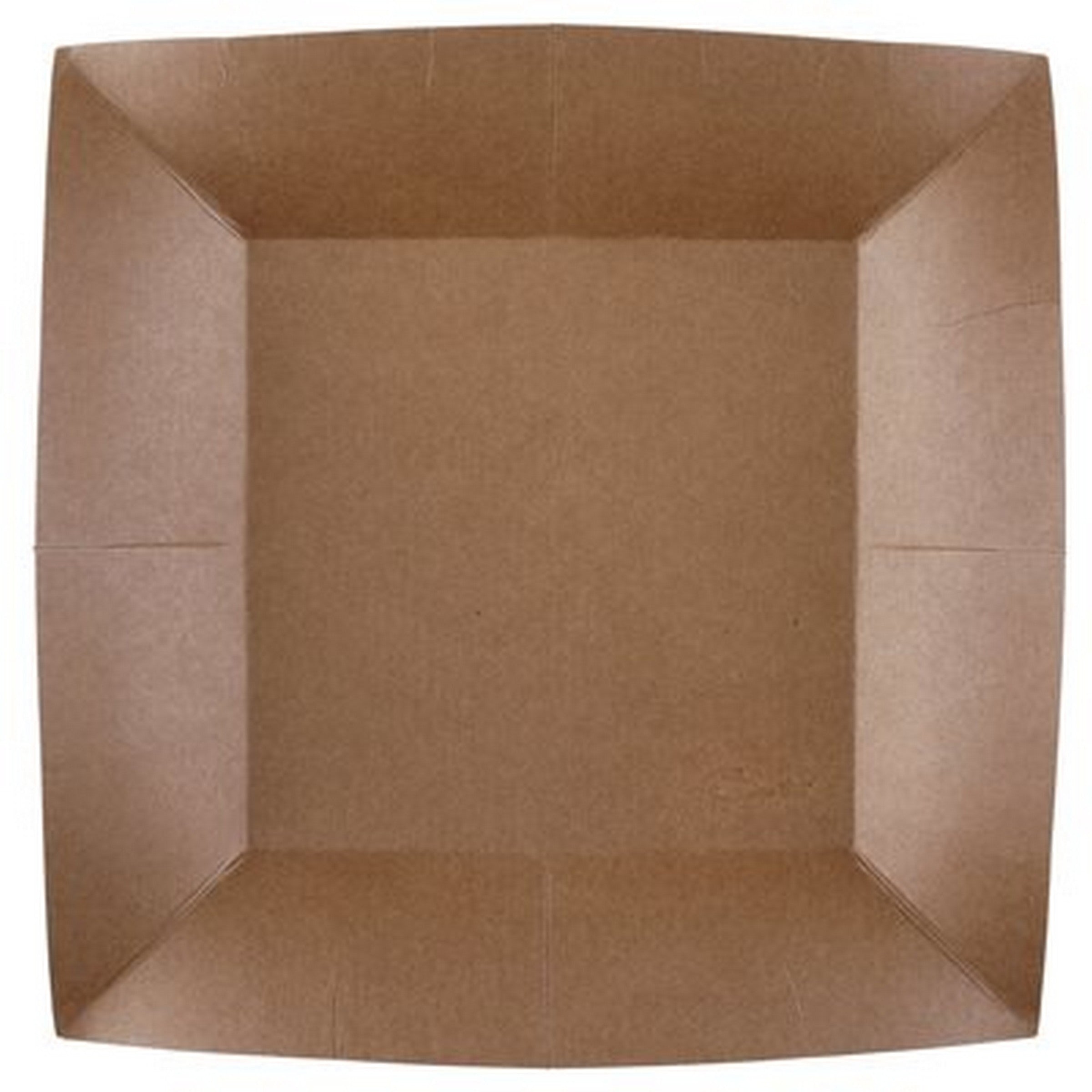 Rainbow Collection 10 Square Kraft Plates - Natural Fibers - Biodegradable 9.4x9.4in