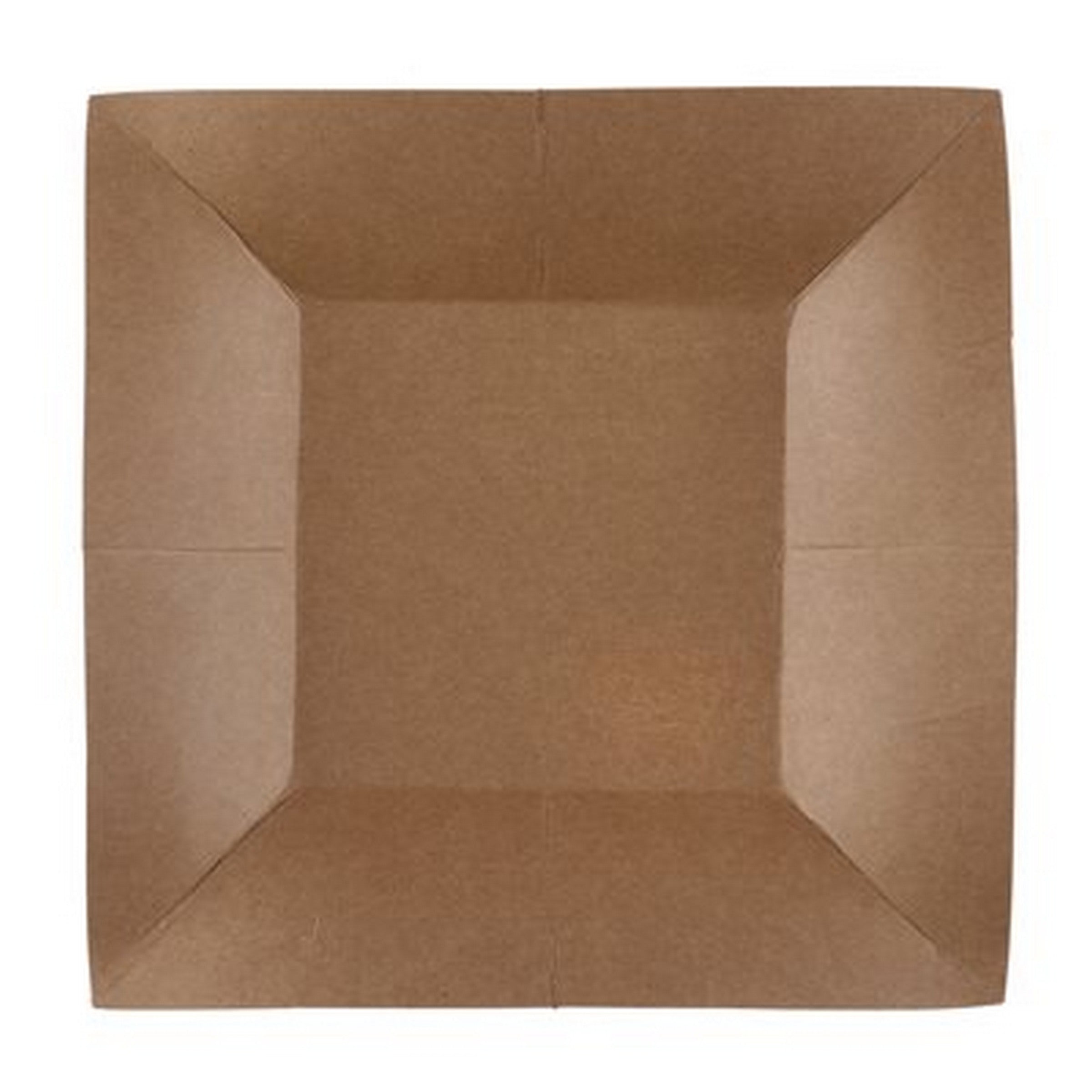 Rainbow Collection 10 Square Kraft Plates - Natural Fibers - Biodegradable 7.3x7.3in