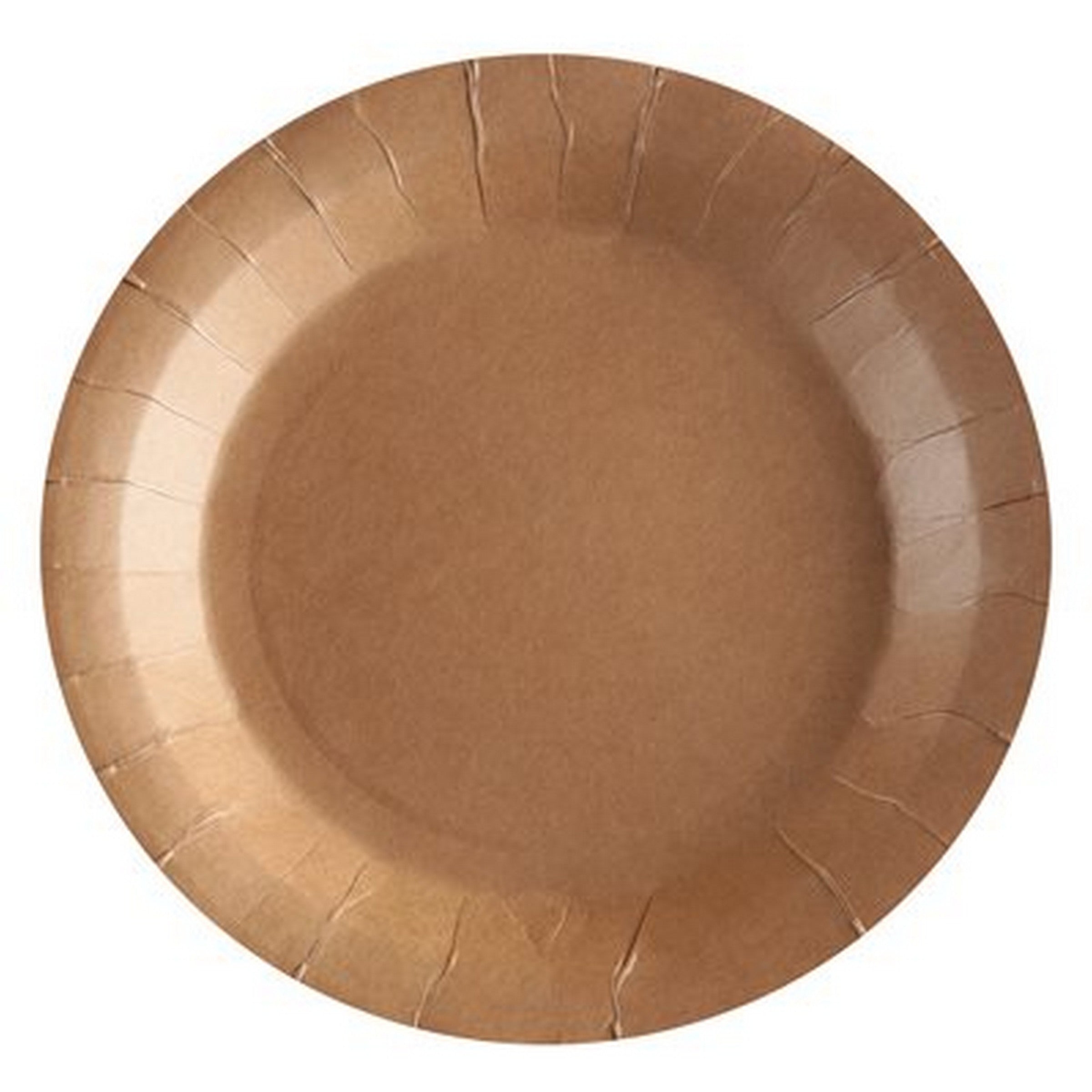 Rainbow Collection 10 Round Kraft Plates - Natural Fibers - Biodegradable 9in