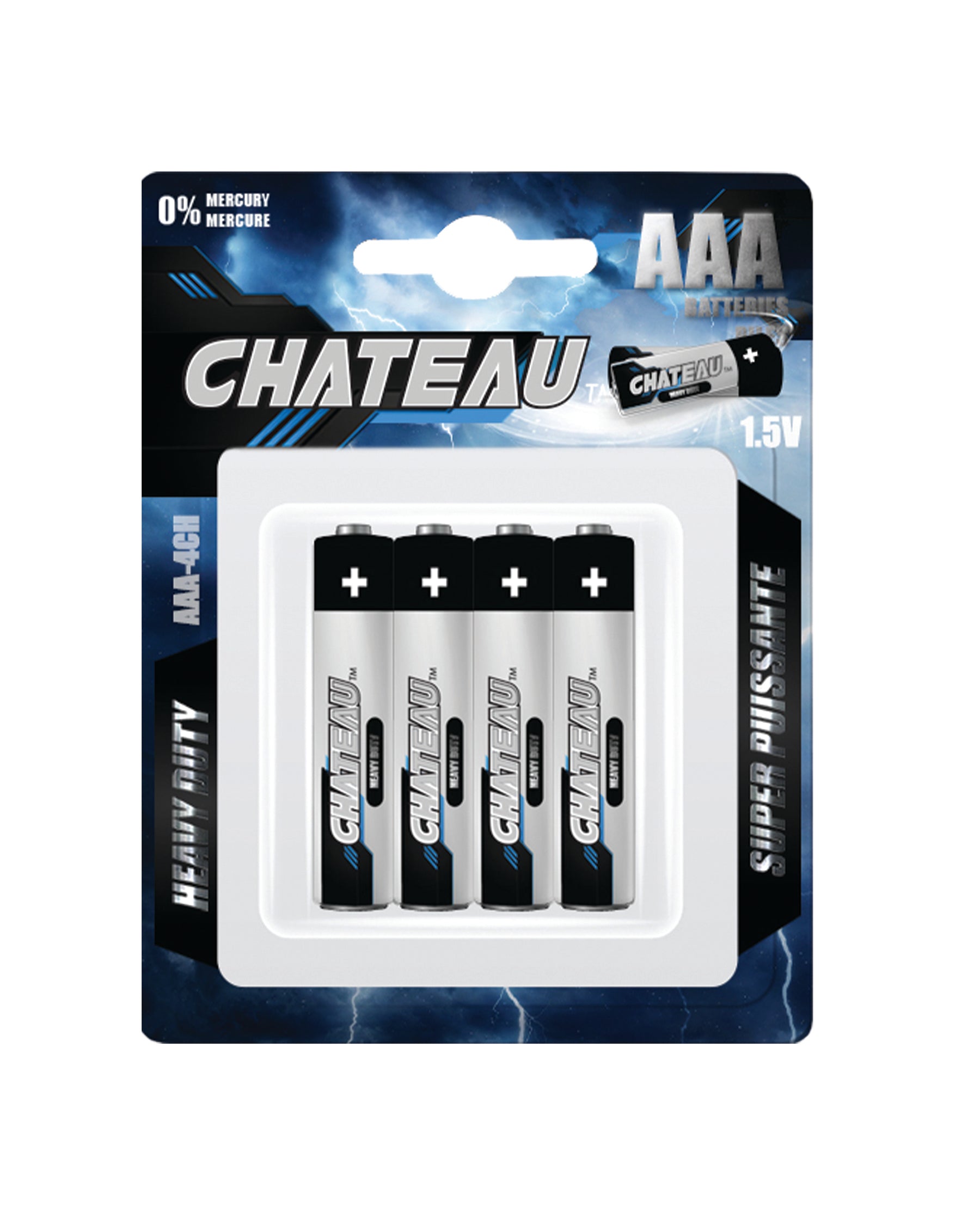 Chateau 4 AAA Heavy Duty Batteries Eco Fee $0.16SUS