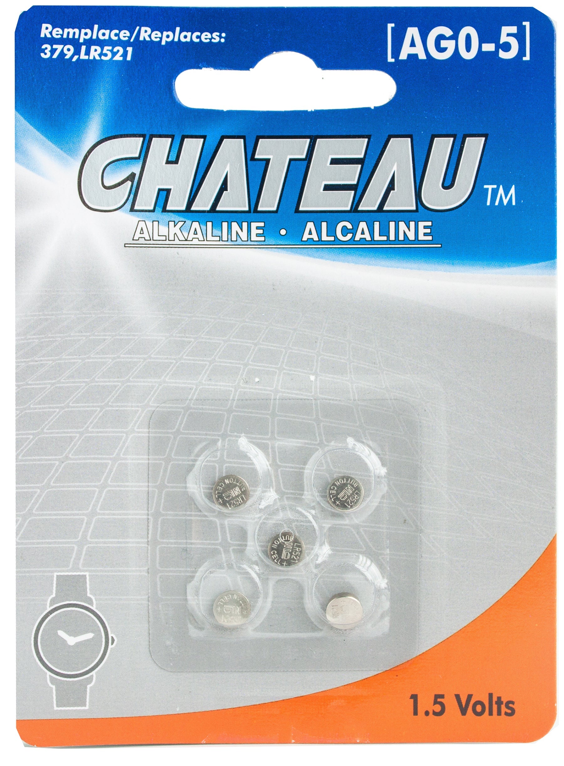 Chateau 5 AG0 Alkaline Button Batteries Eco Fee $0.1SUS