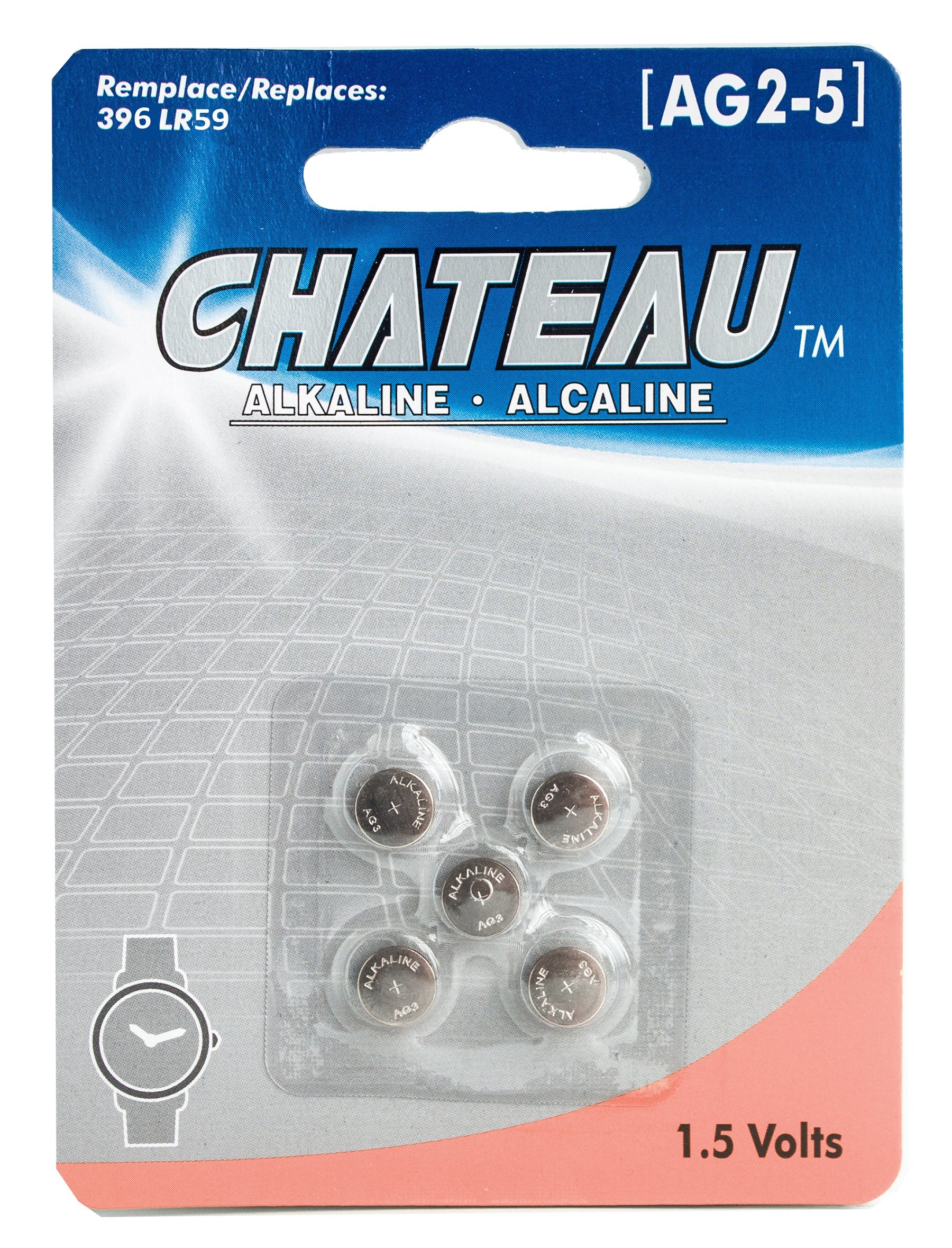 Chateau 5 AG2 Alkaline Button Batteries Eco Fee $0.1SUS