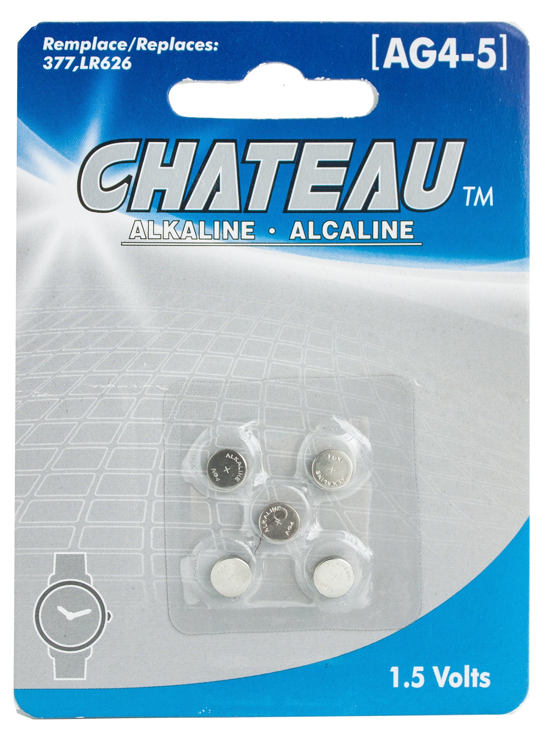 Chateau 5 AG4 Alkaline Button Batteries Eco Fee $0.1SUS