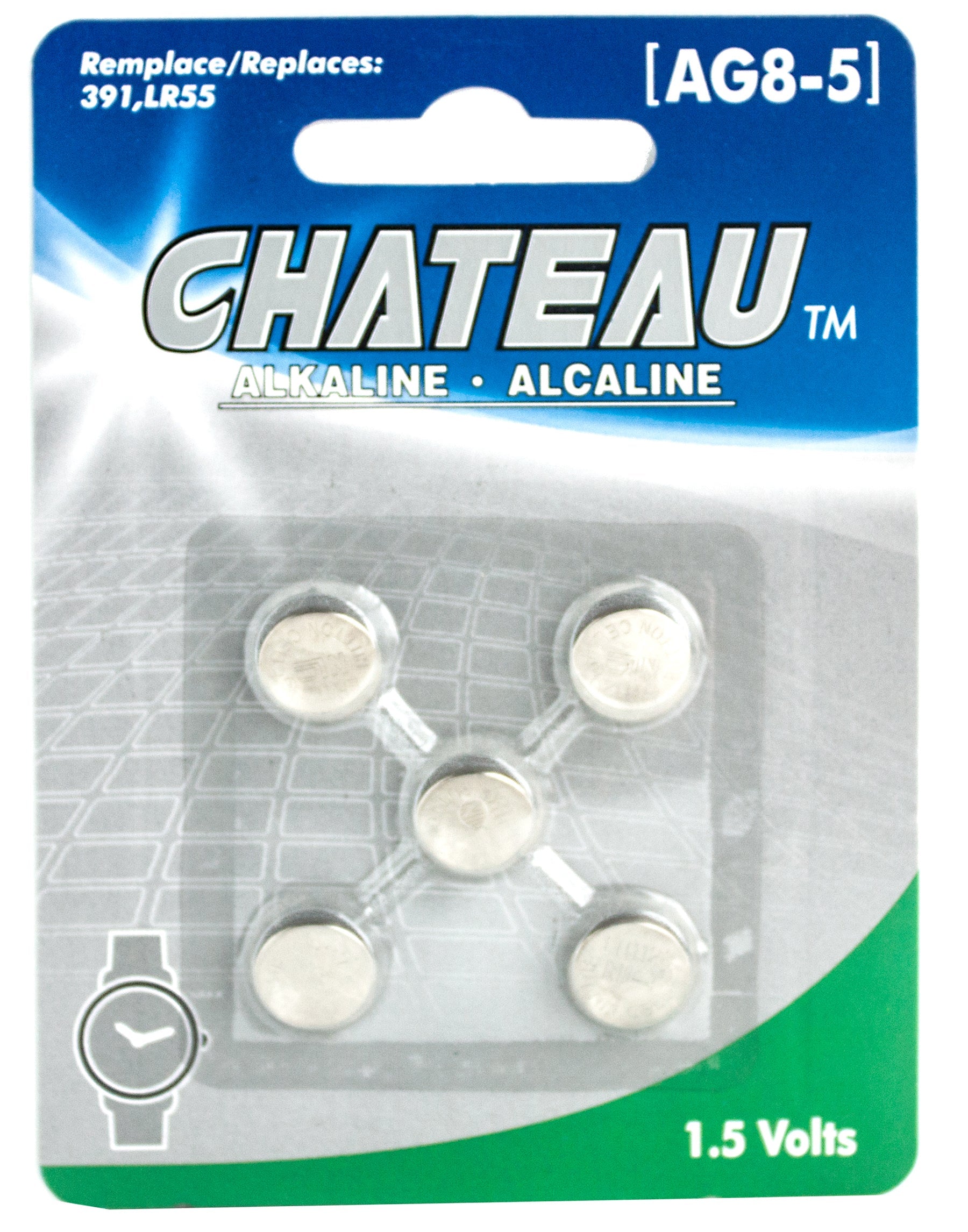 Chateau 5 AG8 Alkaline Button Batteries Eco Fee $0.1SUS