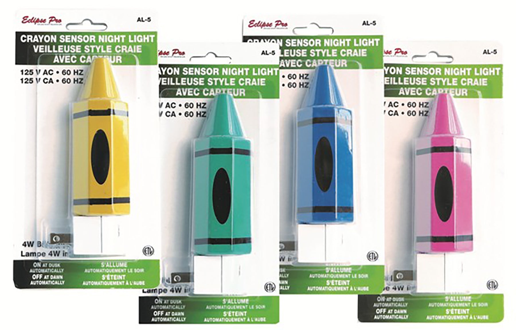 Eclipse Pro Crayon Sensor Night Light 4W Bulb 5.5x1.5in VRT