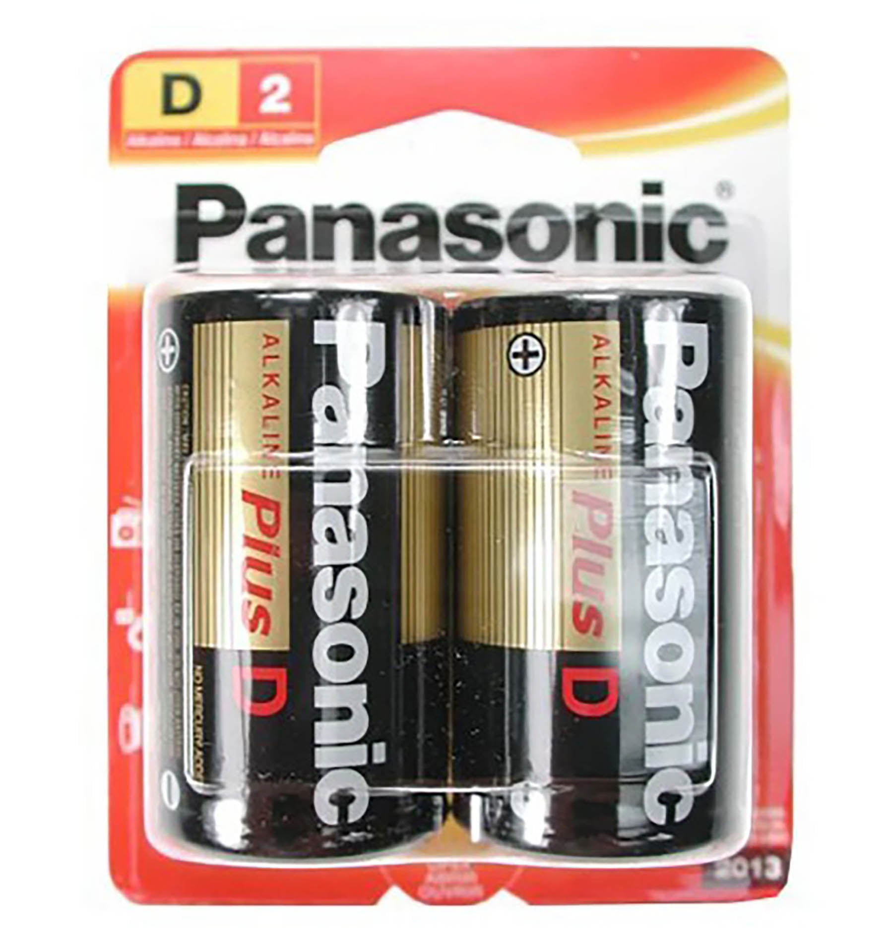 Panasonic 2 D Alkaline Batteries Eco Fee $0.16SUS