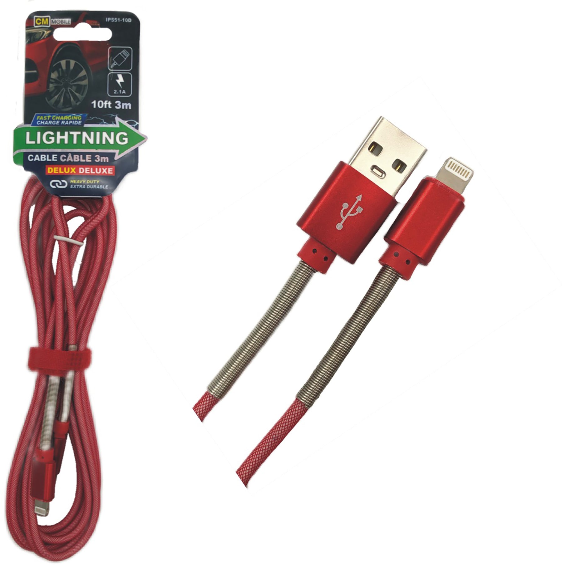 CM Mobile Lightning Cable with Metal 10ft (3m) VRT