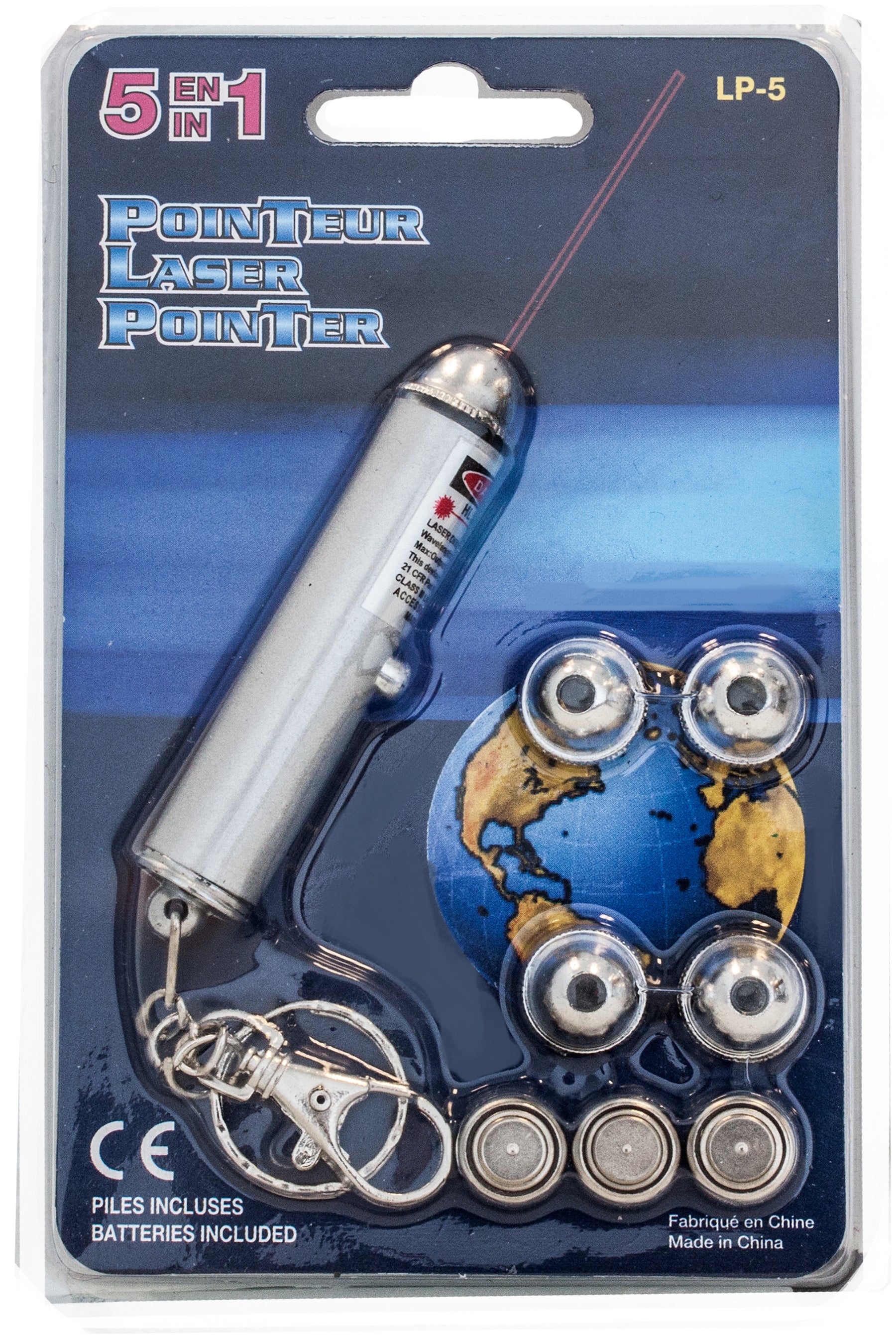 Laser Pointer with 5 Heads 2.5in