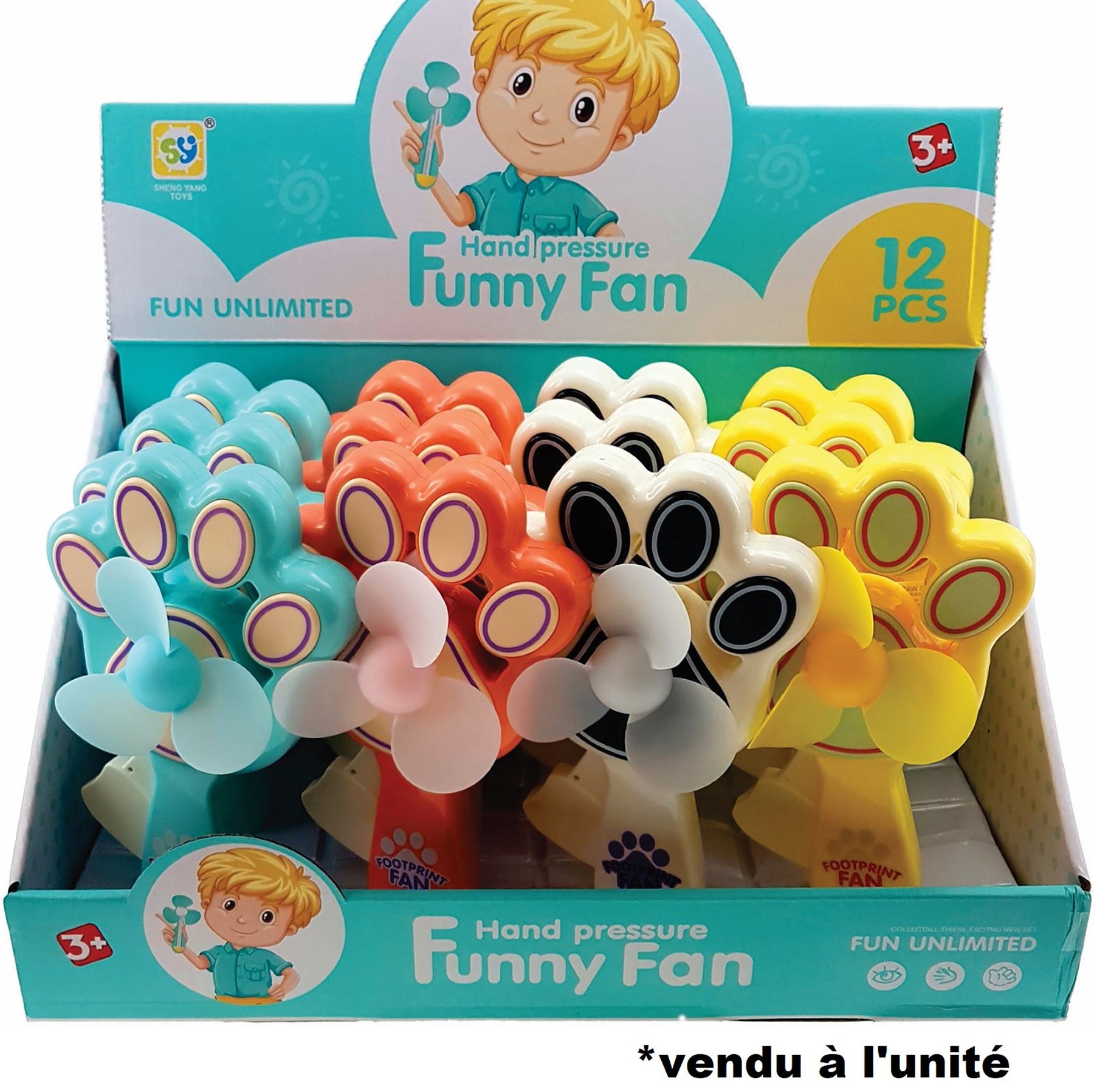 Paw Hand Fan - Plastic 7.75in