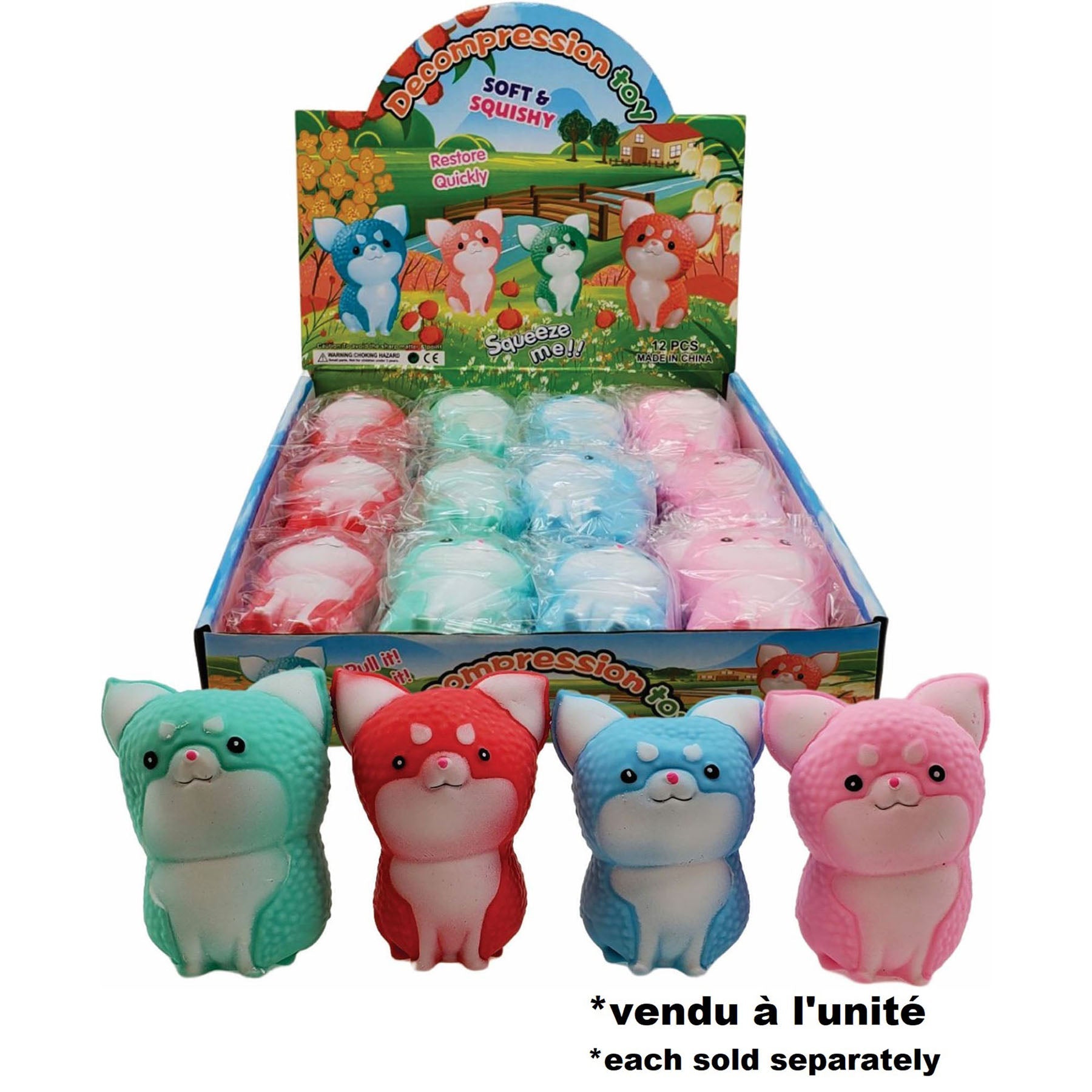 Fox Squeeze Toy 4.3in (11cm)