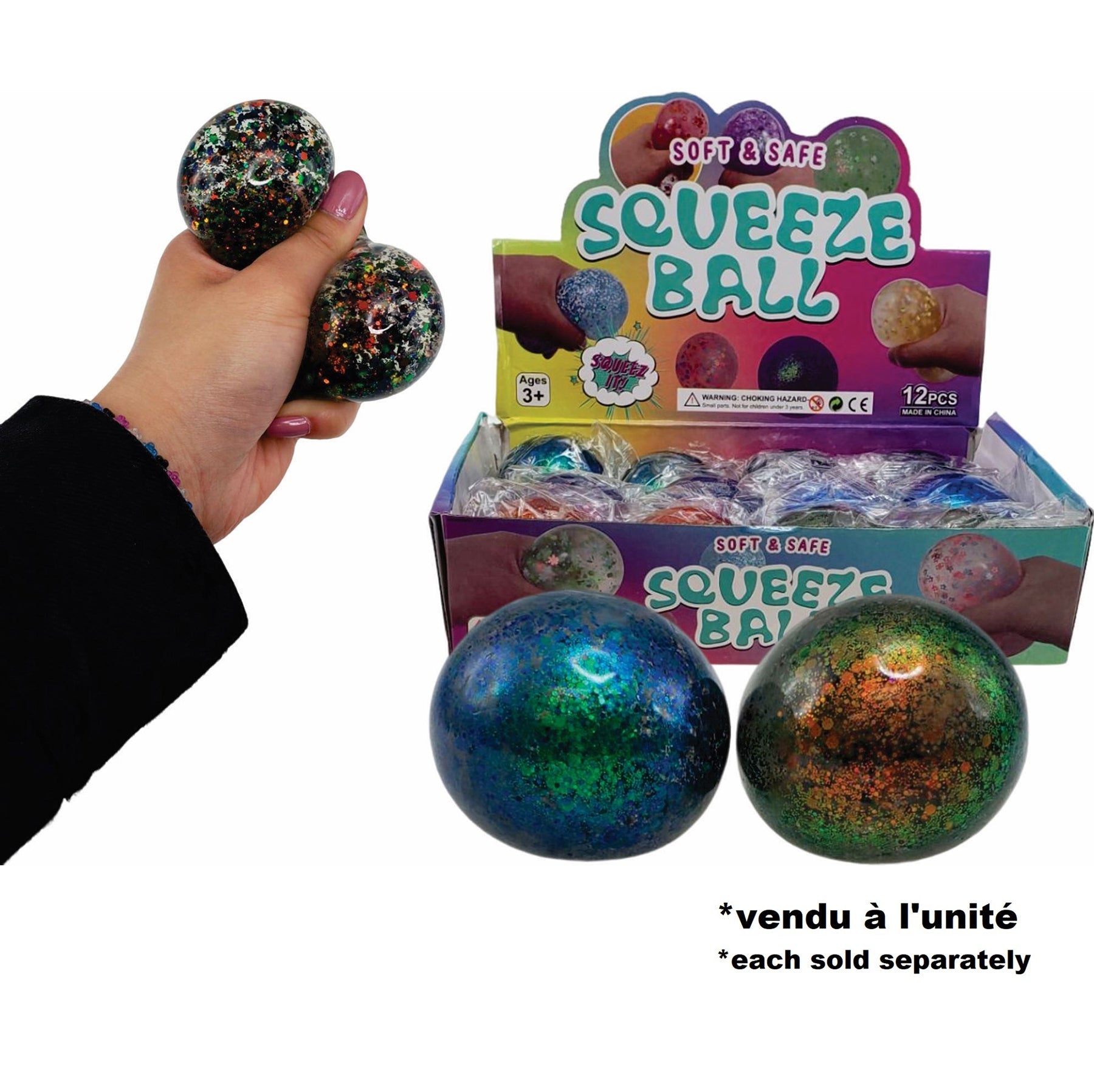 Iridescent Squish Ball 2.75in (7cm)