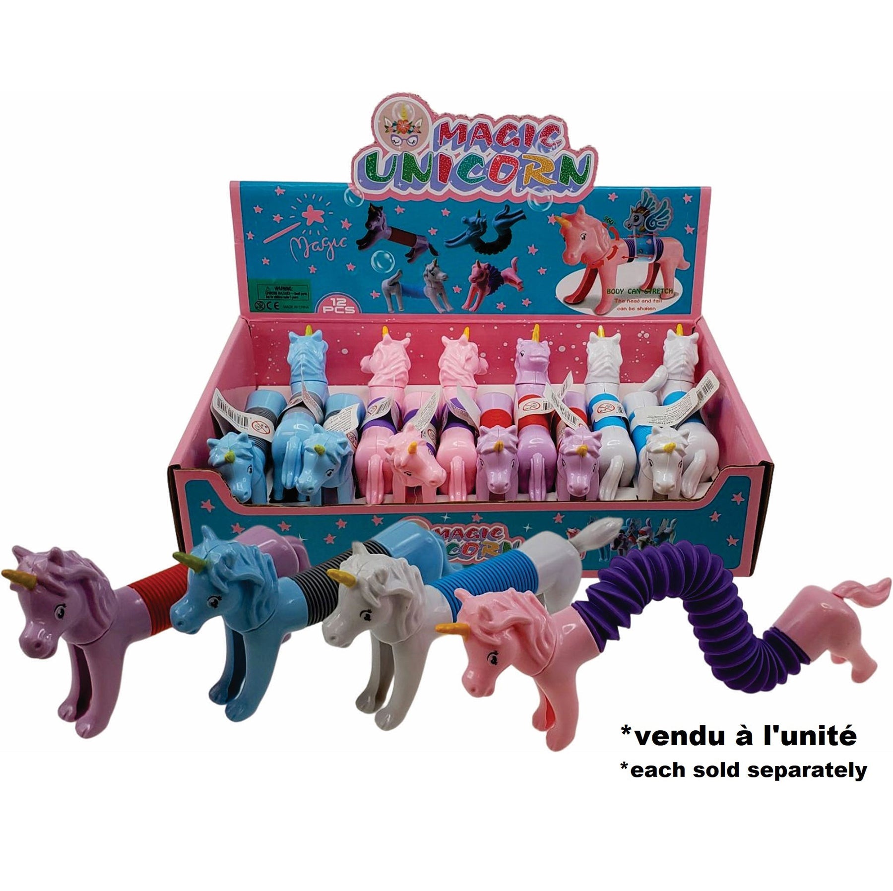 Stretch Tube Unicorn - Plastic 4.5in 3+