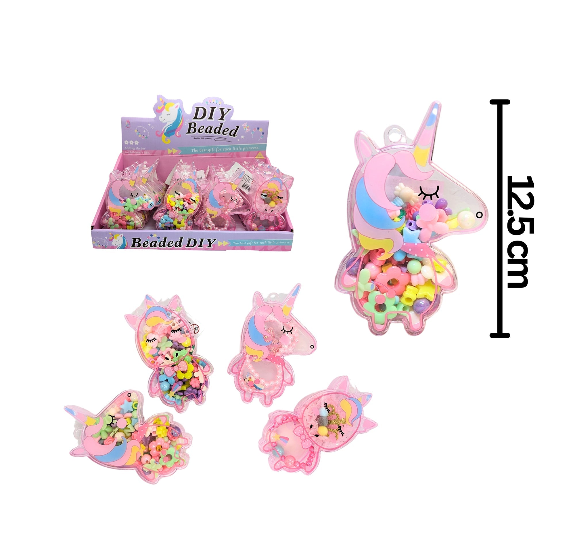 Jewelry Kit - Unicorn Shaped Box Age 3+ 4.9in VRT