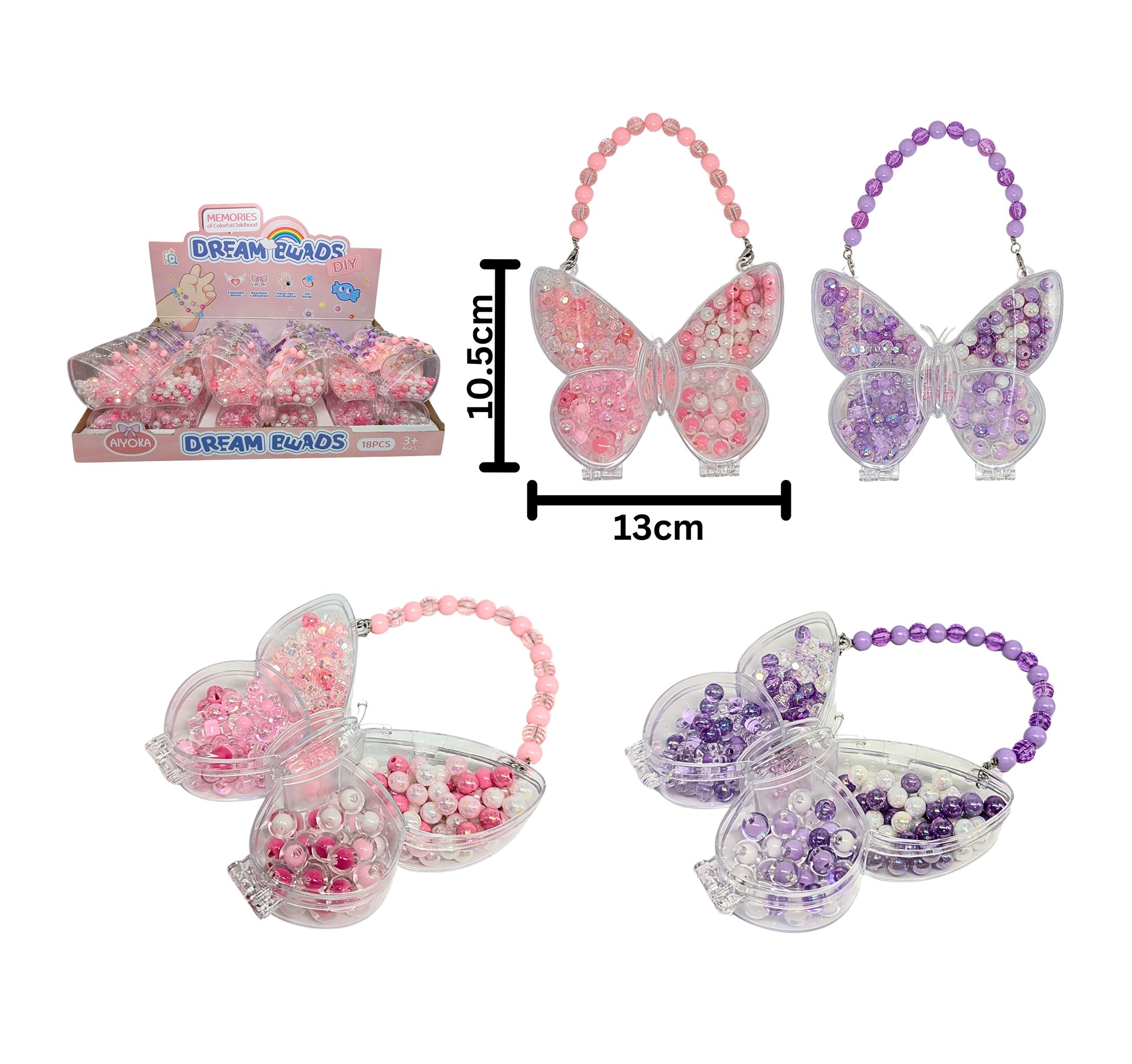 Jewelry Kit - Butterfly Shaped Box Age 3+ 5x4in VRT