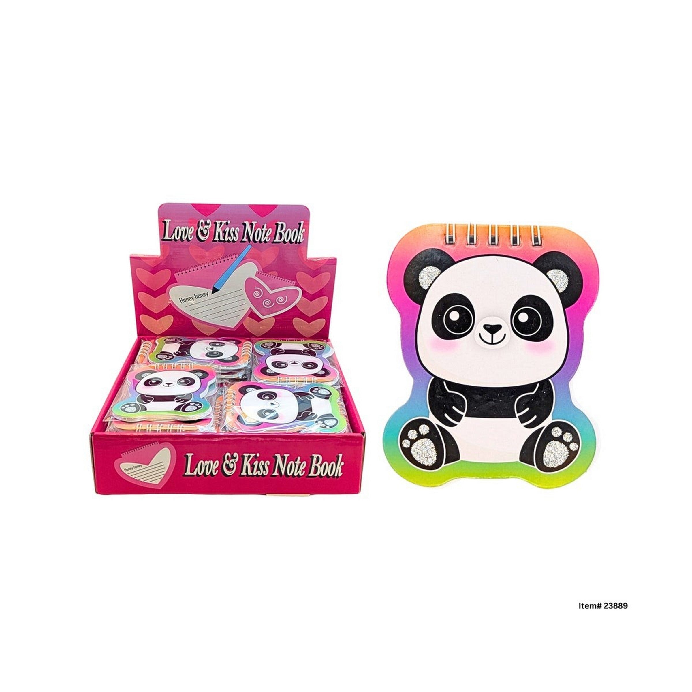 Panda Notebook with Glitter - 38 White Pages 3.25x4in VRT