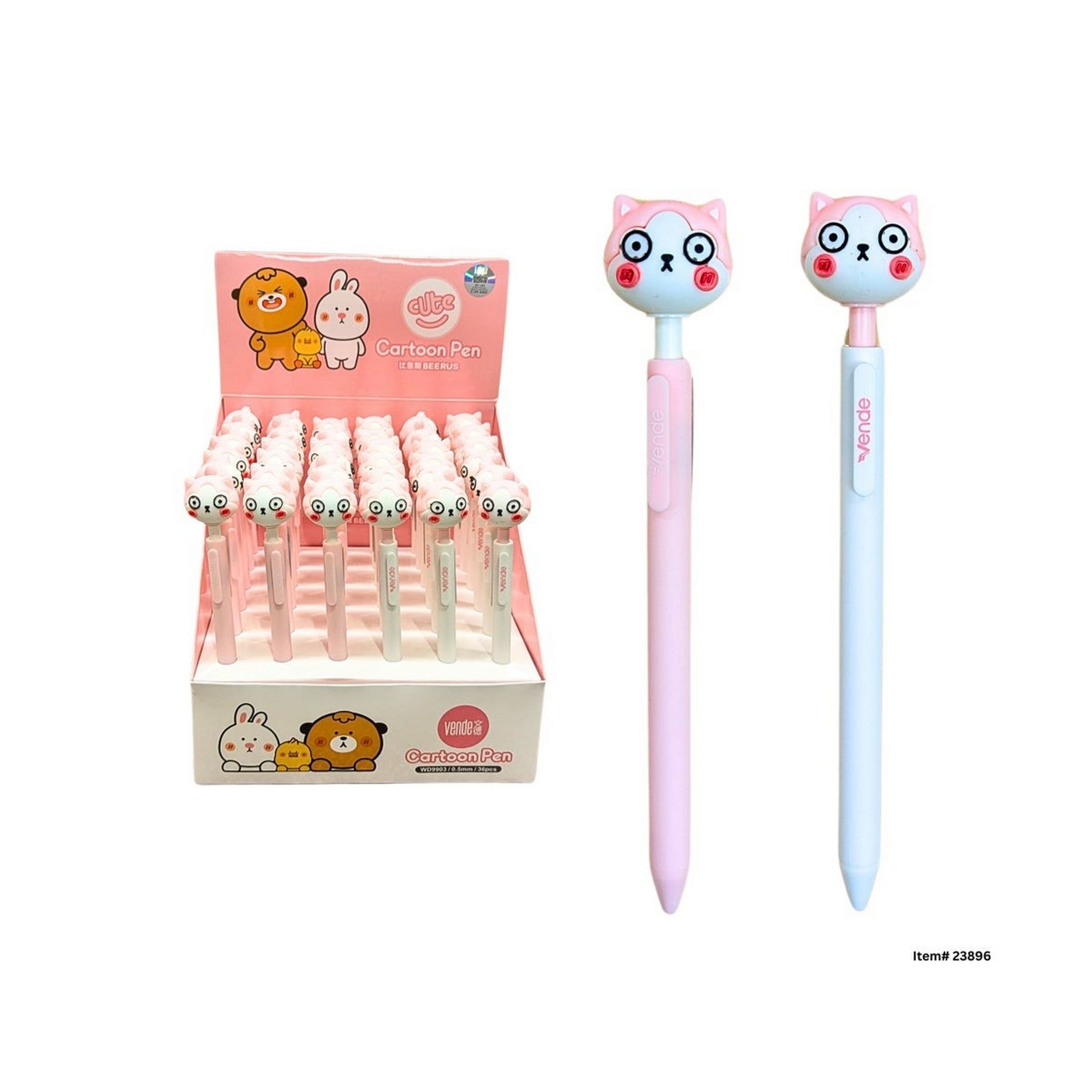 Cute Cat Click Pen - Blue Ink 7in VRT