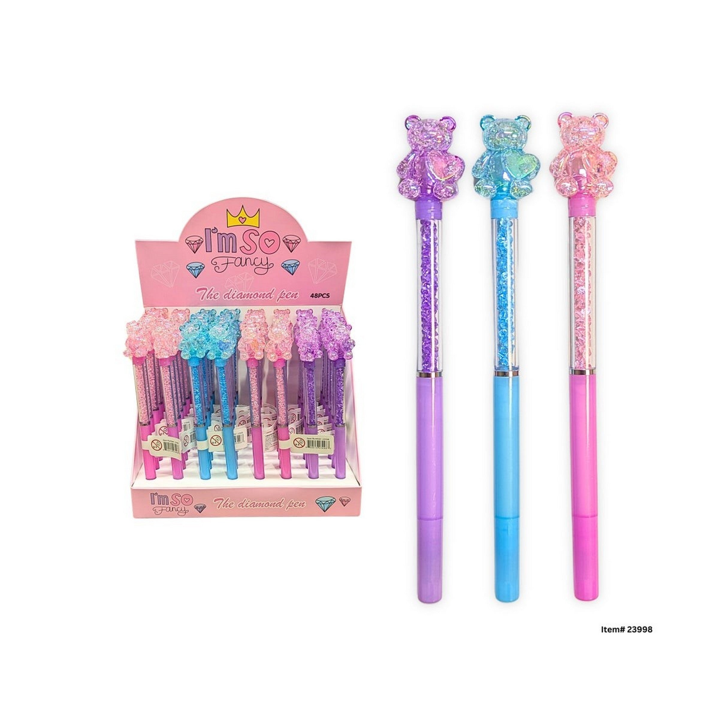 Sparkle Bear Pen - Blue Ink 7in VRT