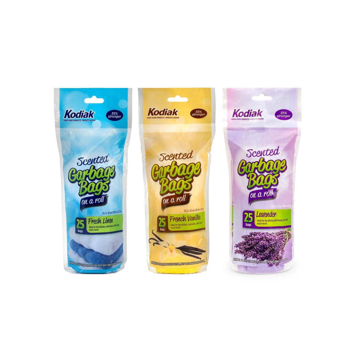 Kodiak 25 Scented Garbage Bags on a Roll 20x21in