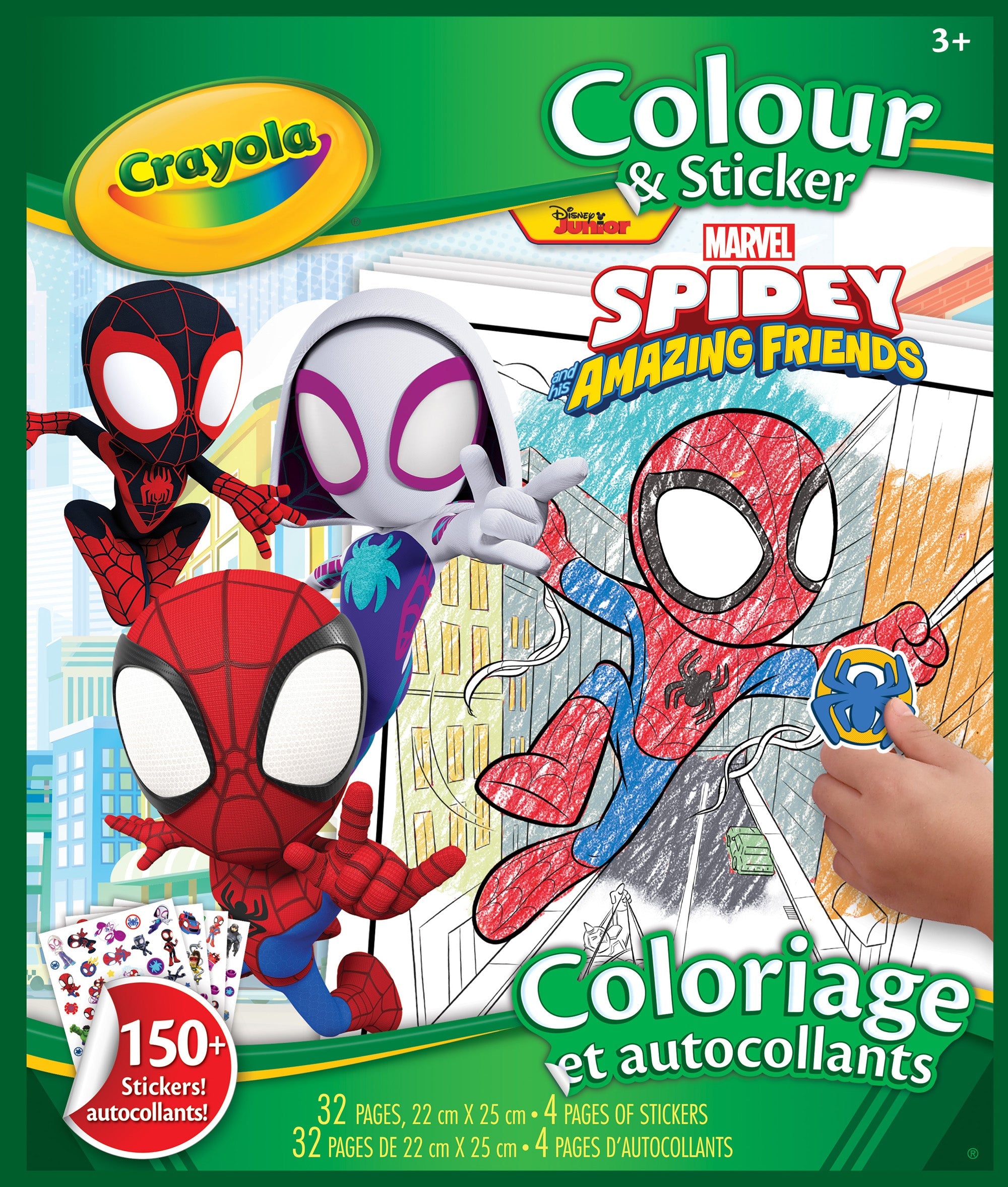 Crayola Spidey Coloring Book with Stickers - 32 Pages 3+ 8.5x10in