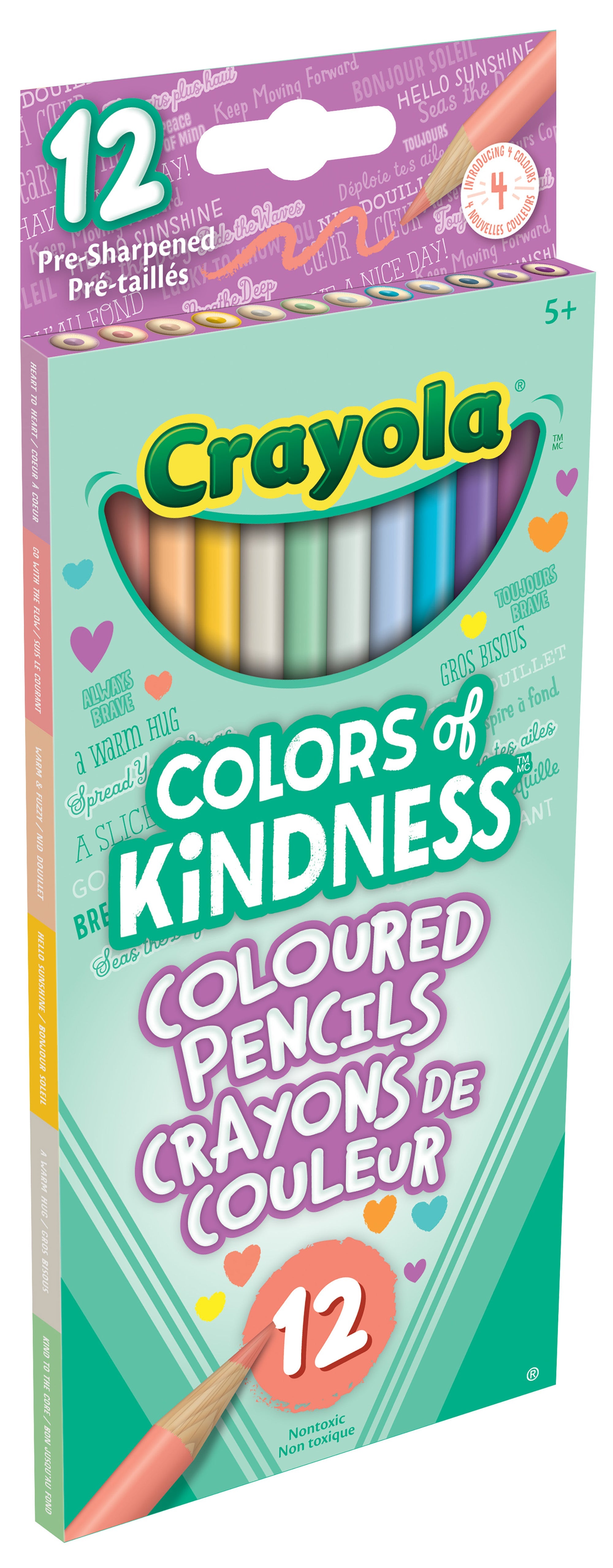 Crayola Colors of Kindness 12 Colored Pencils - Nontoxic 5+
