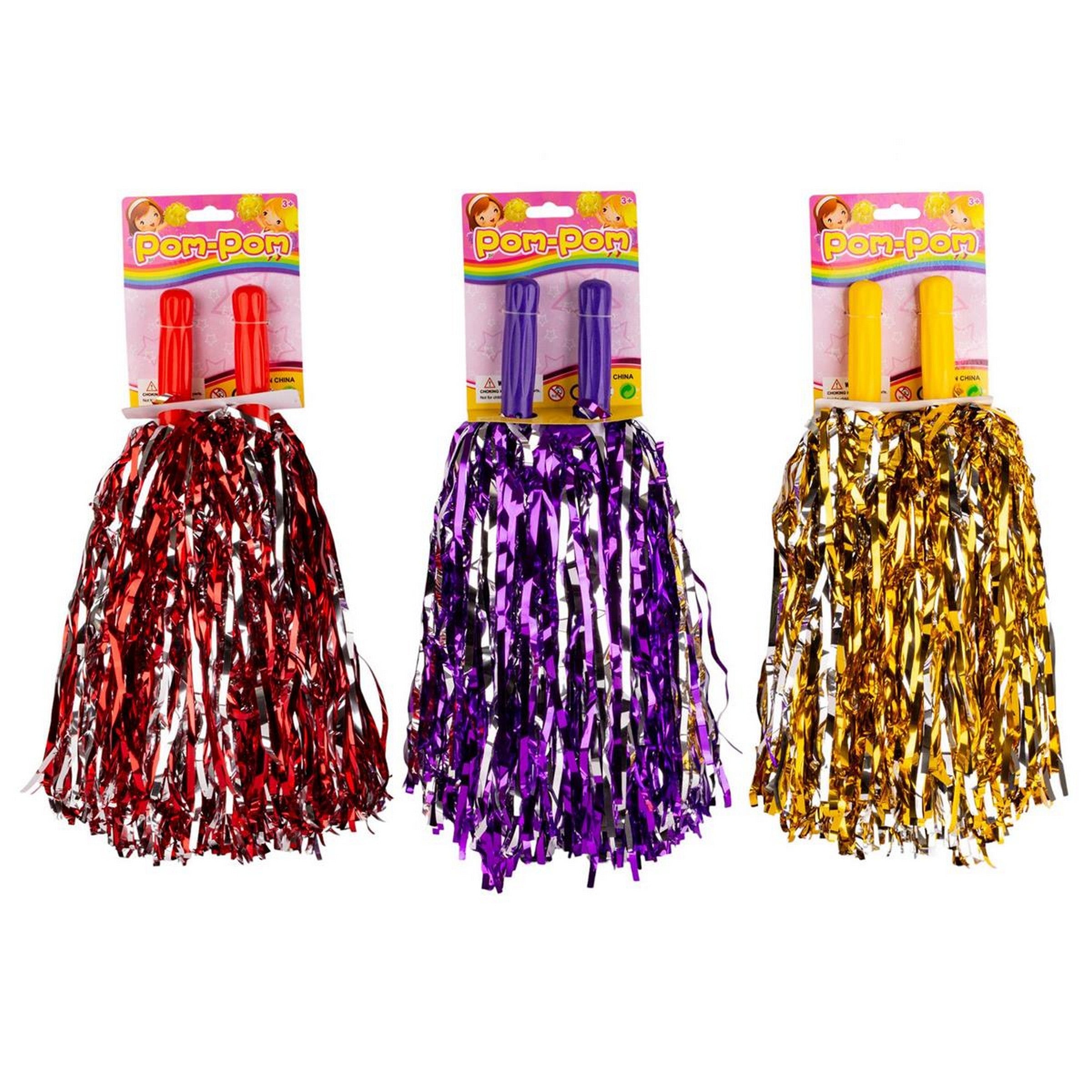 Cheerleading Pom Poms 2pcs Age 3+ 14in VRT
