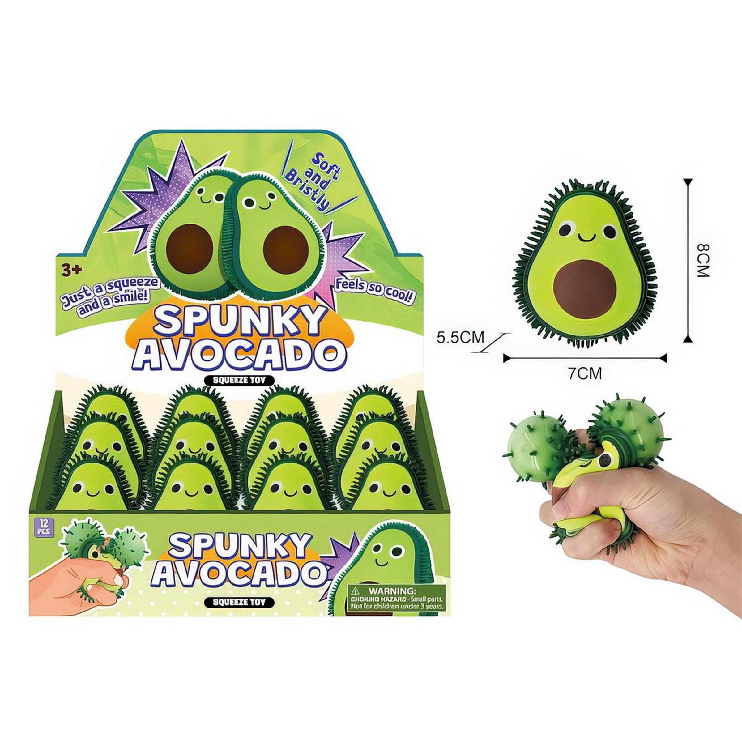 Spunky Squeeze Avocado 3.1x2.75x2.1in Age 3+