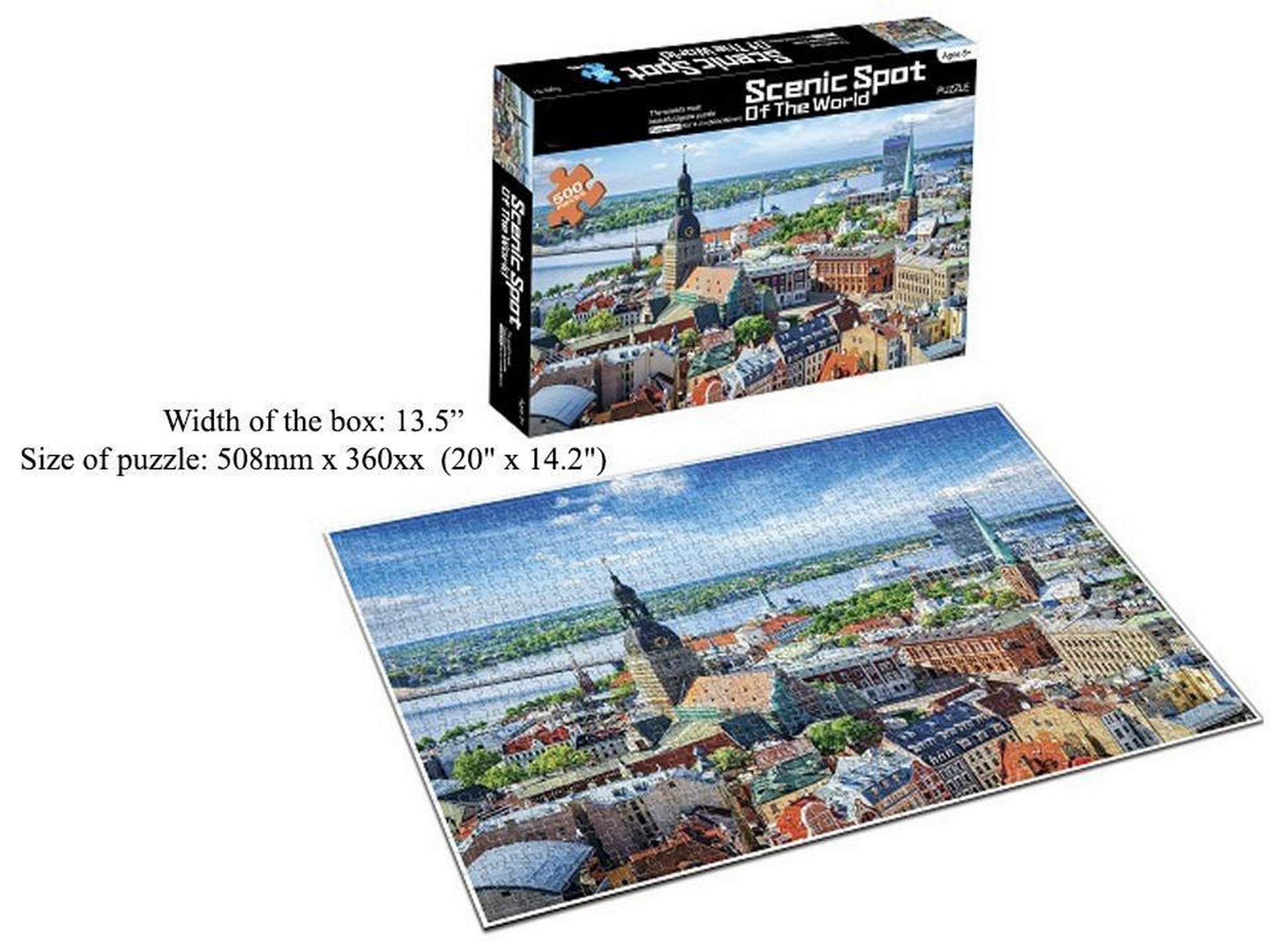 Jigsaw Puzzle - Latvia Old Town 500pcs Age 8+ 20x14.2in