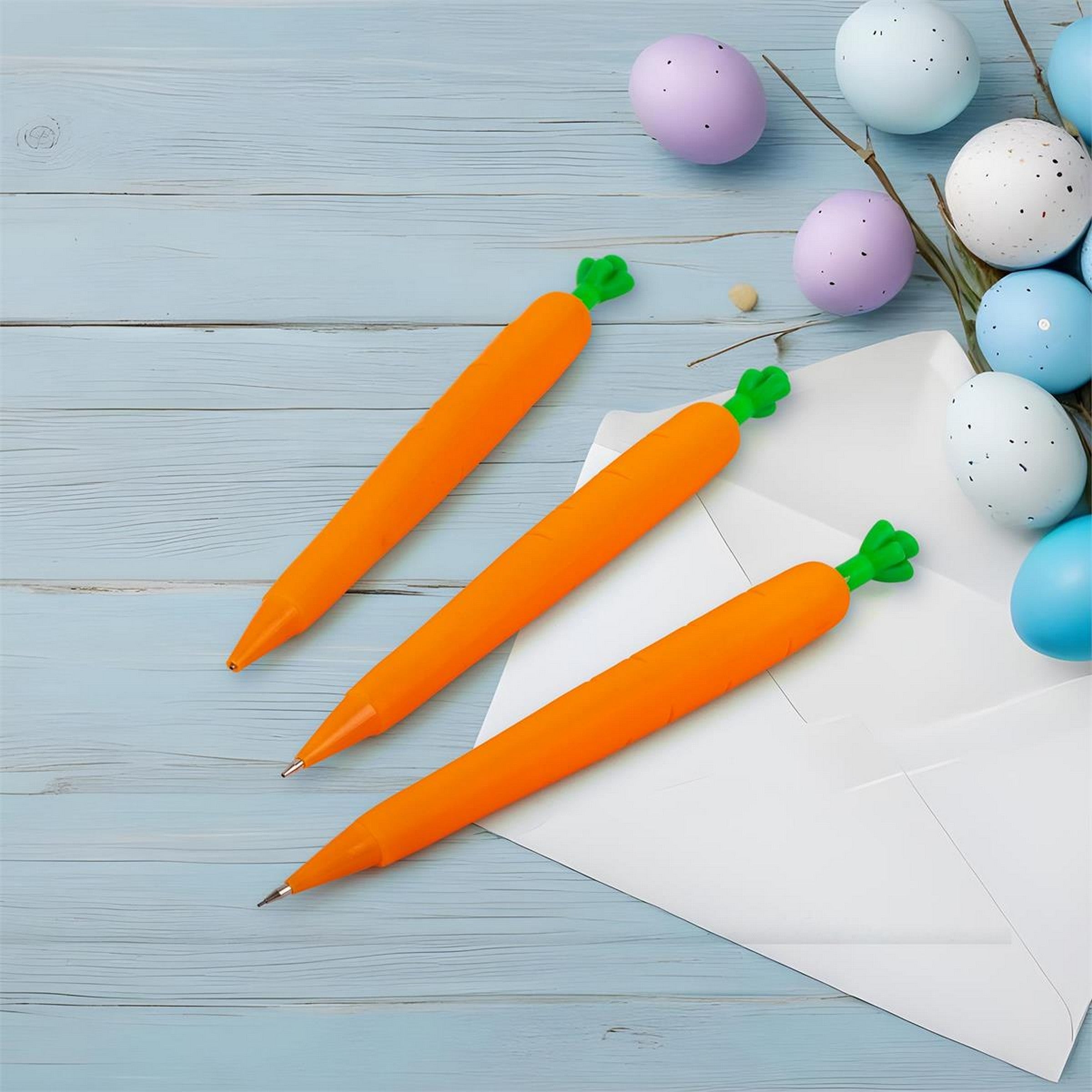 Easter 3 Carrot Shaped Gel Pencils