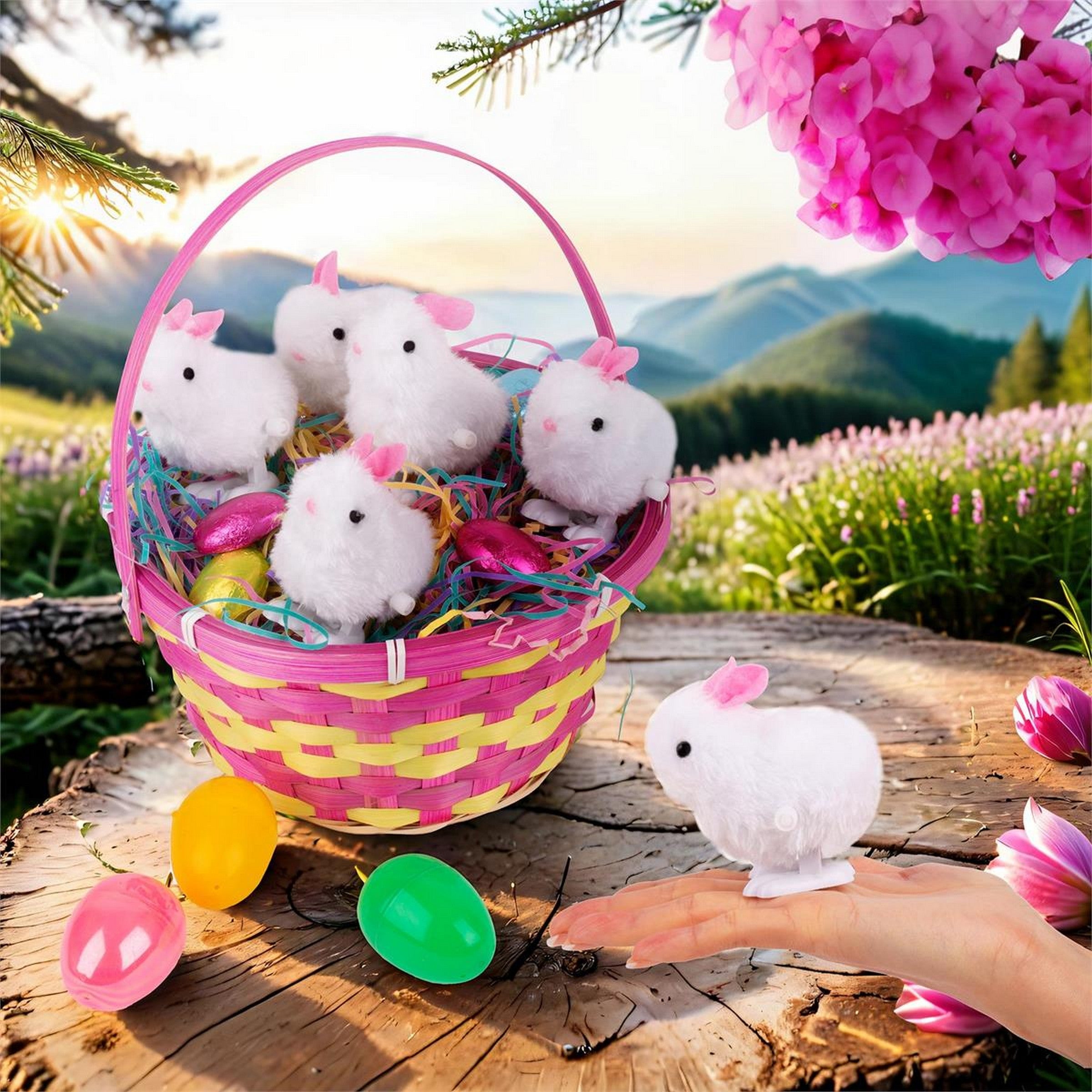 Easter White Wind-up Bunny