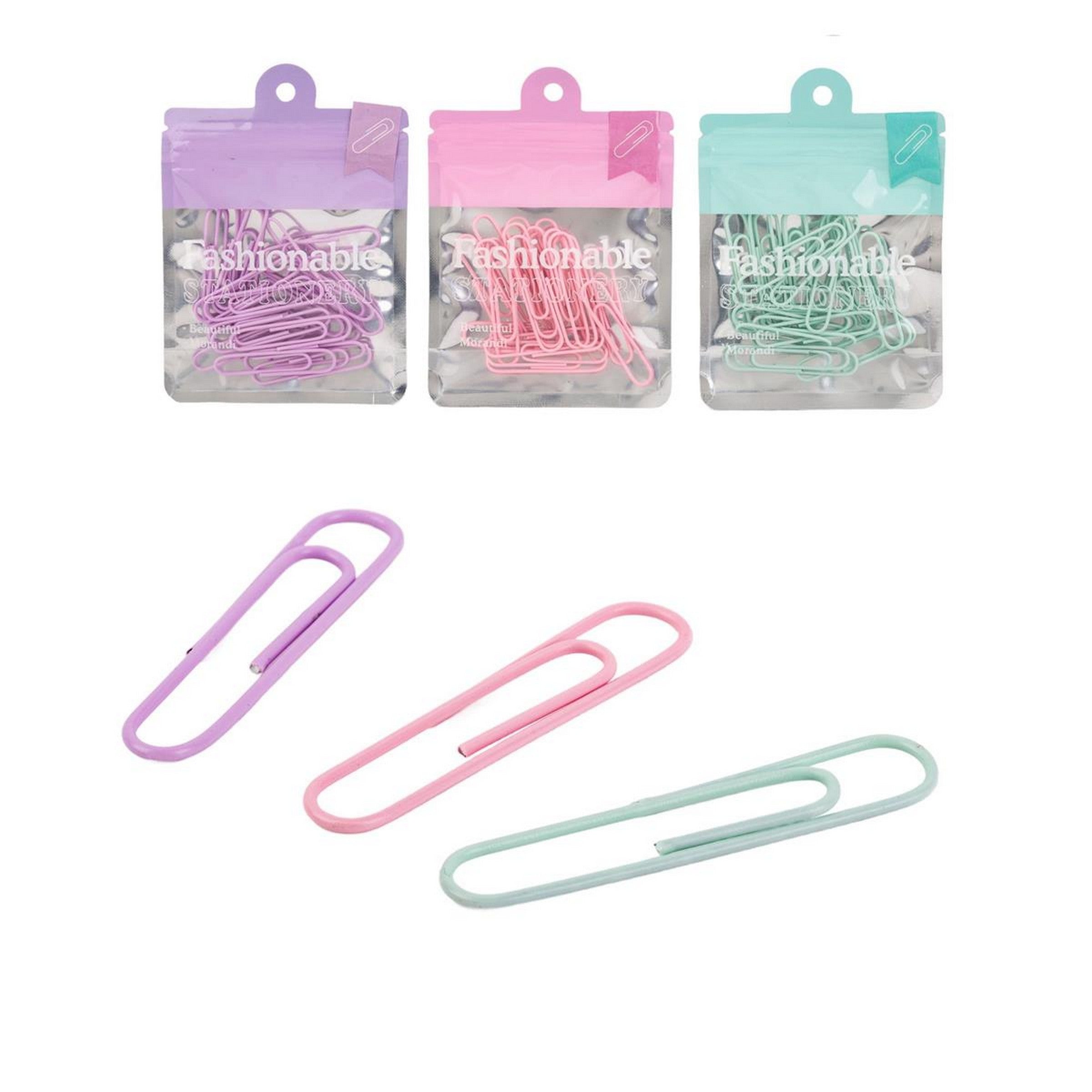 iStationery 20 Pastel Color Paper Clips 50mm VRT