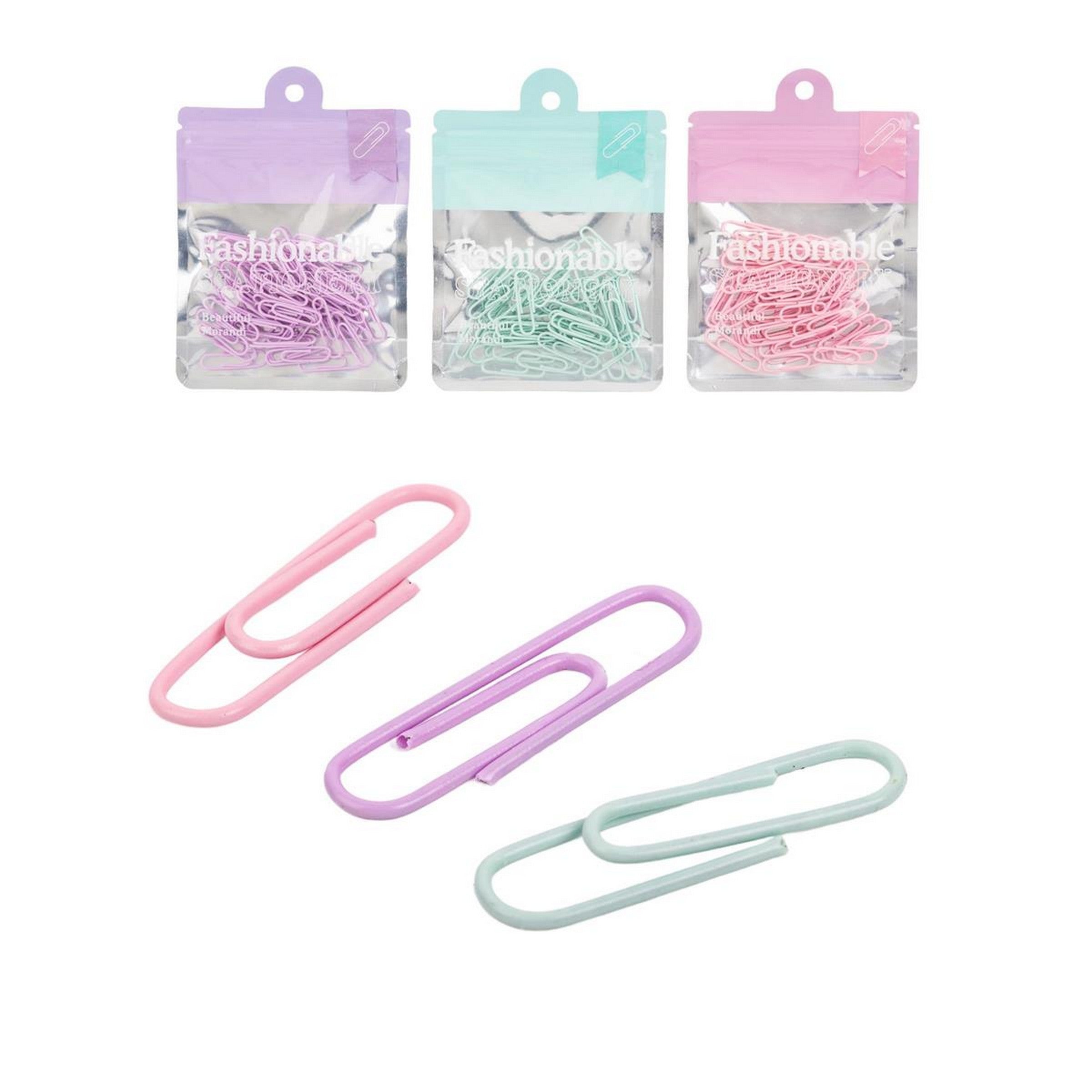 iStationery 50 Pastel Color Paper Clips 28mm VRT