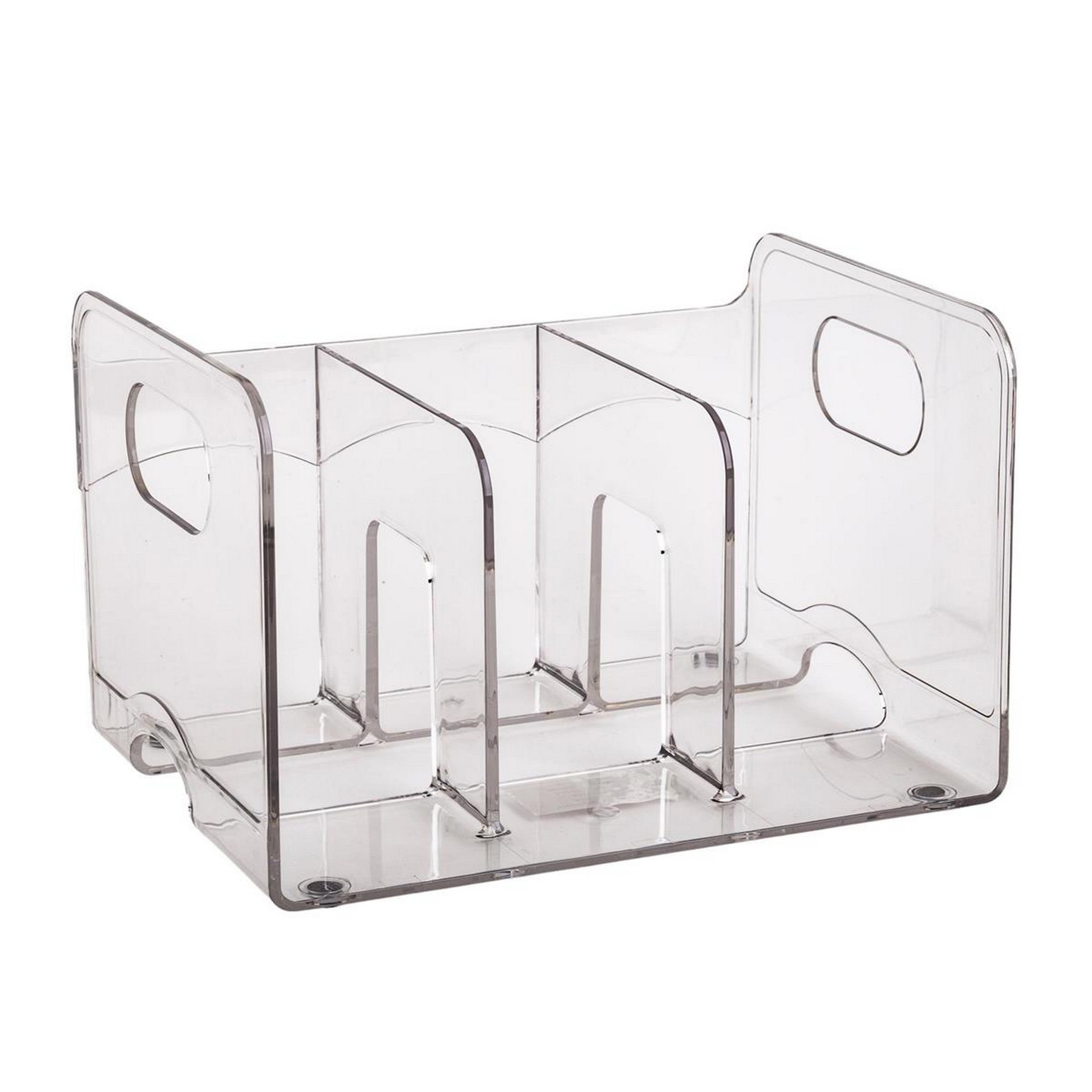 Office Works 3-Grid Clear Acrylic Bookstand 9.25W x6H x 6.75D in