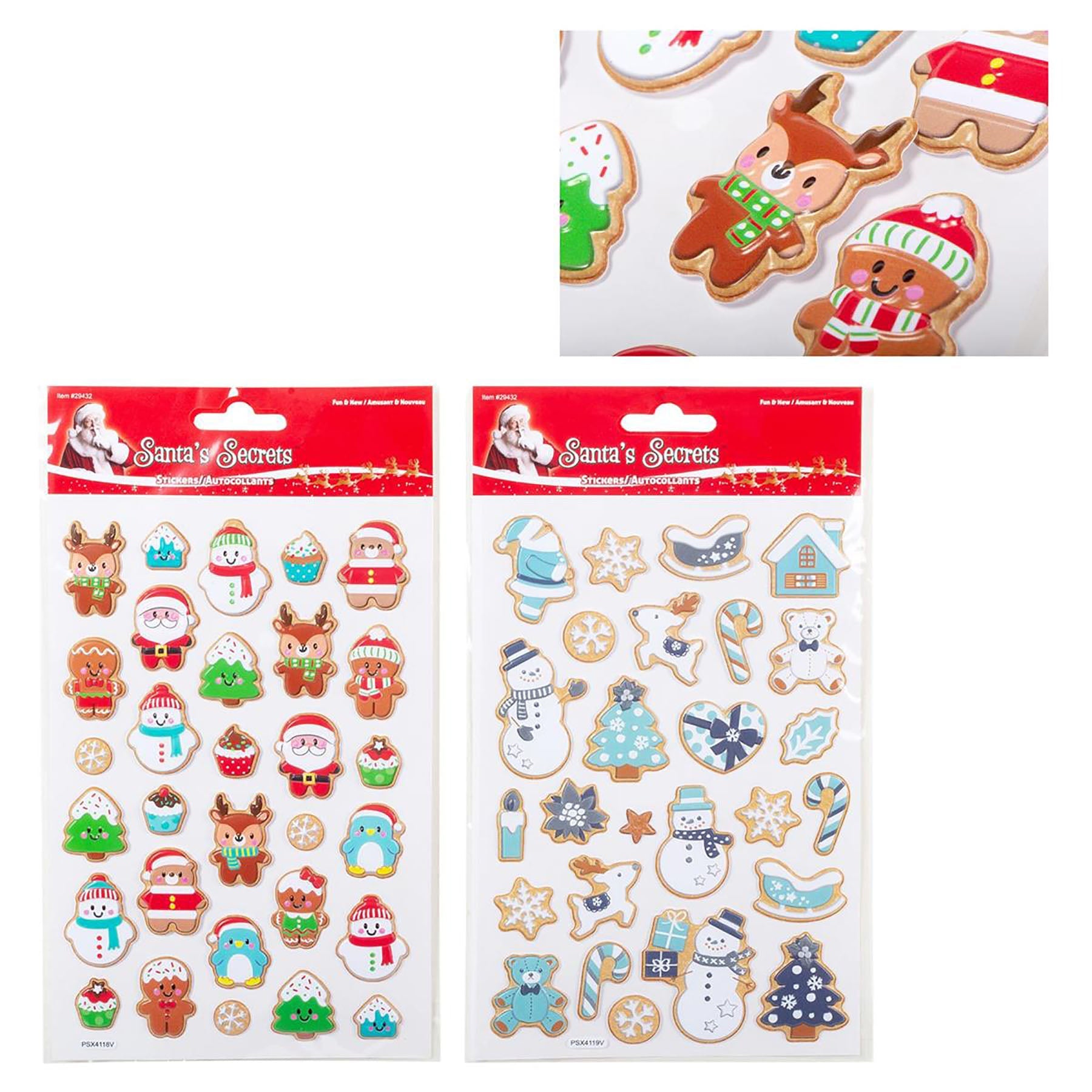 Santa's Secrets Pop-up Stickers 9.45x5.7in sheet VRT