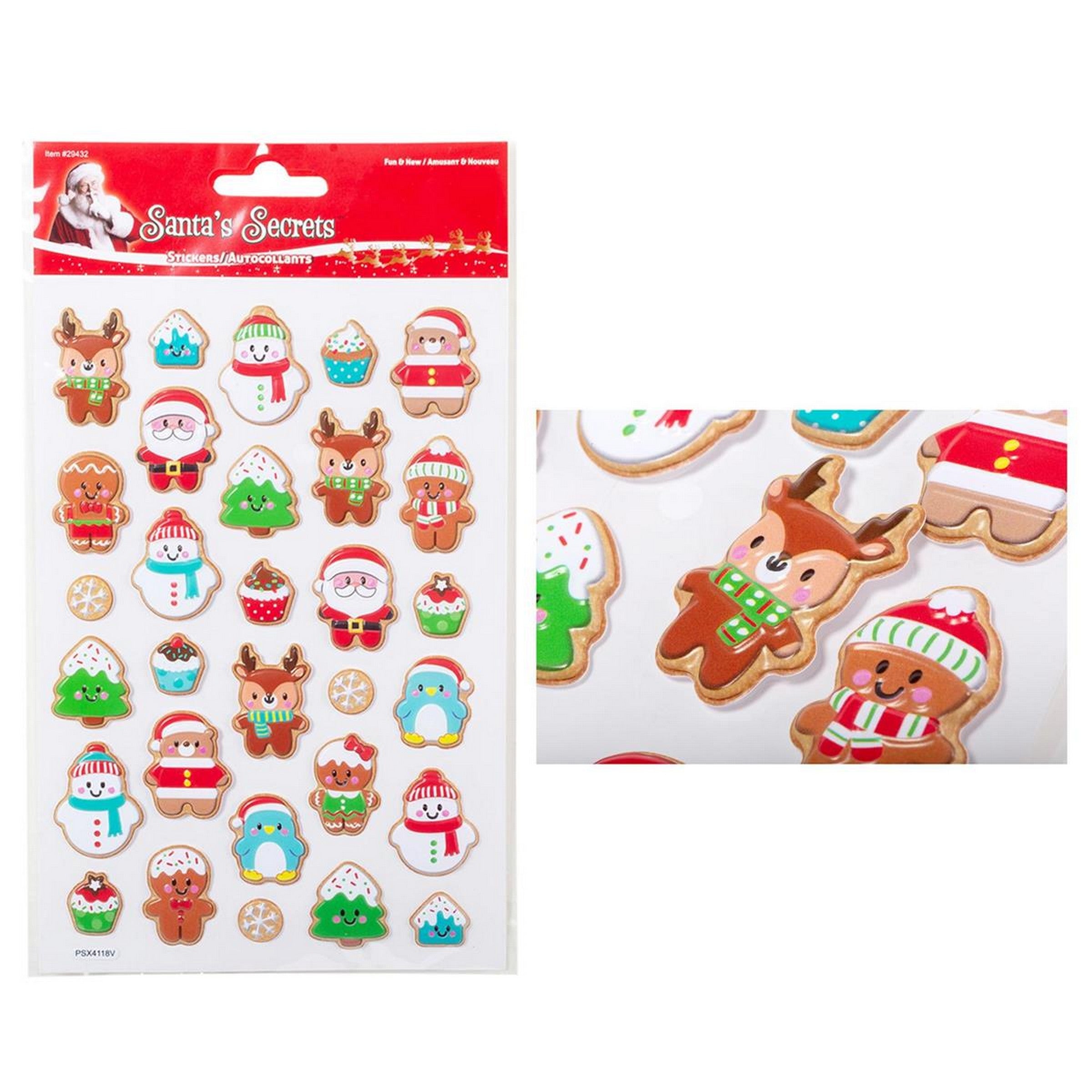 Santa's Secrets Pop-up Stickers 9.4x5.7in