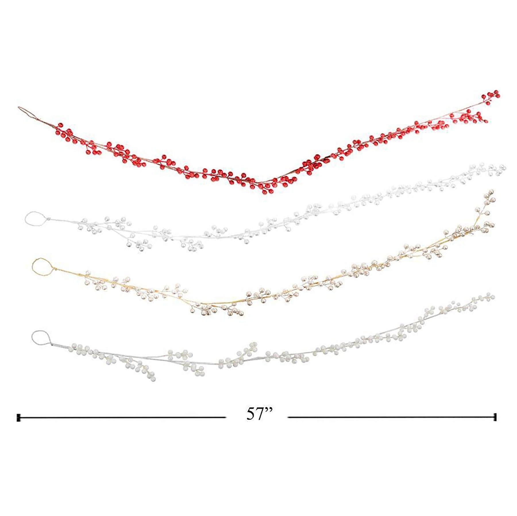 Deco Noël Glitter Berry Garland 57in VRT