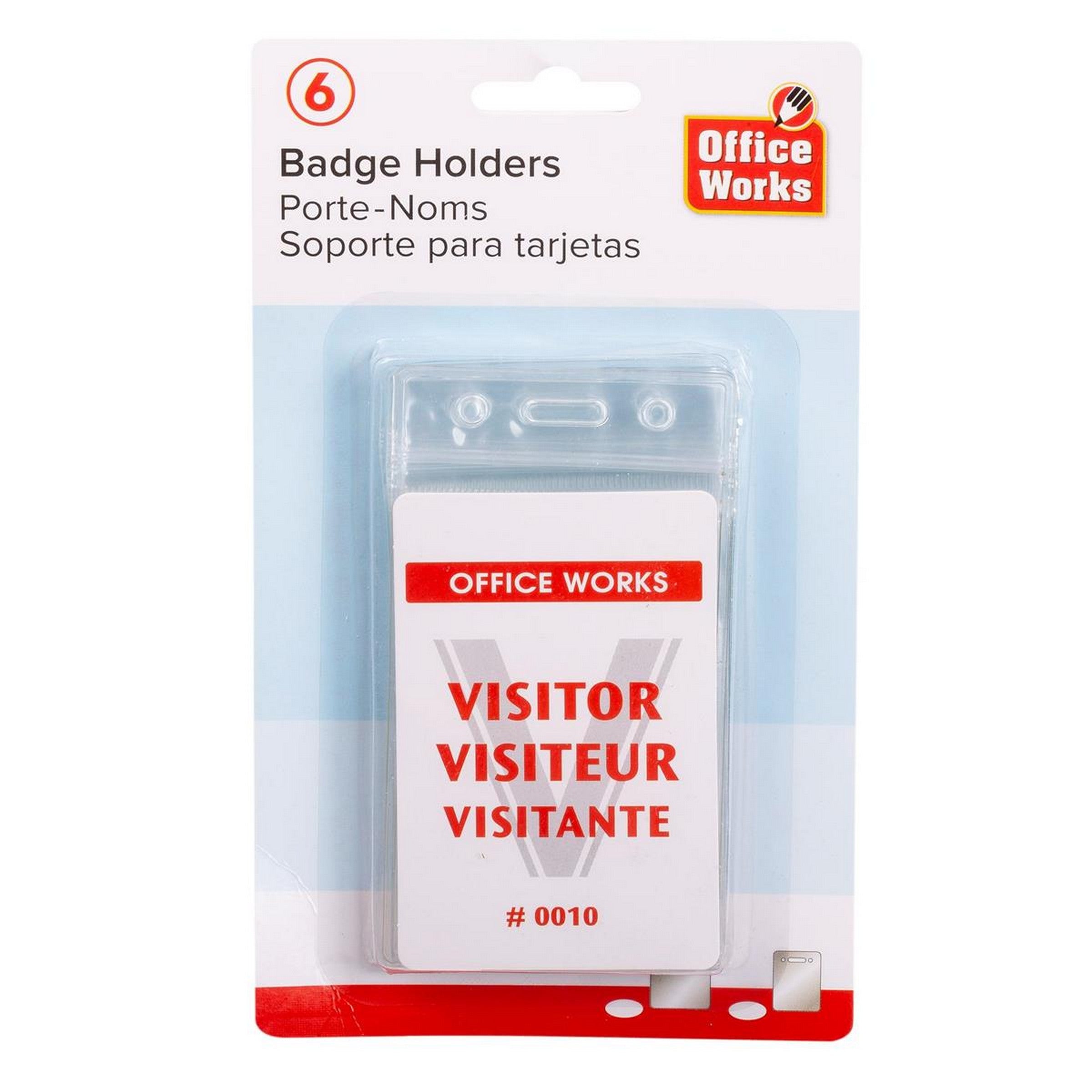 Office Works 6 Vertical Badge Holders