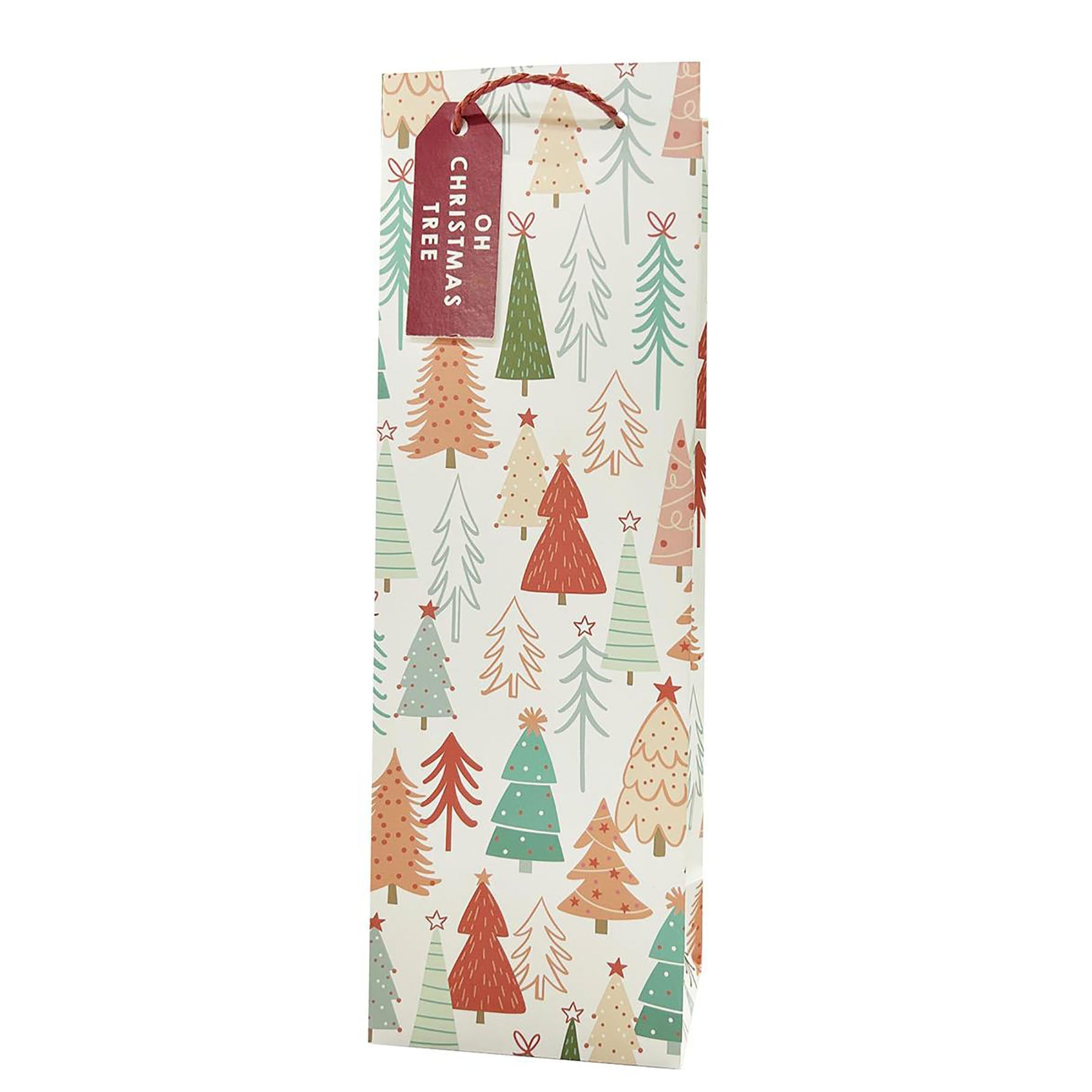 Christmas Matte Bottle Gift Bag 5W x 14H x 3.35D in