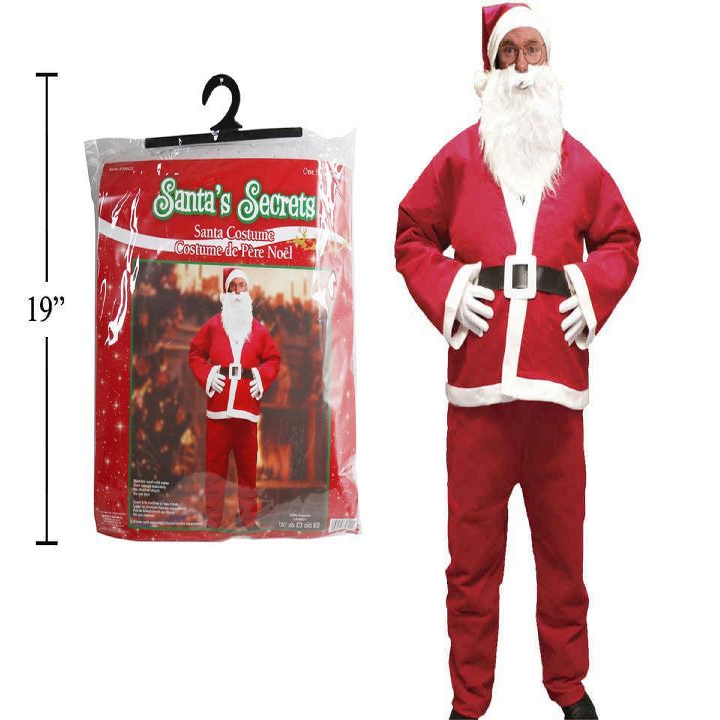 Santa's Secrets 5pcs Santa Costume One Size
